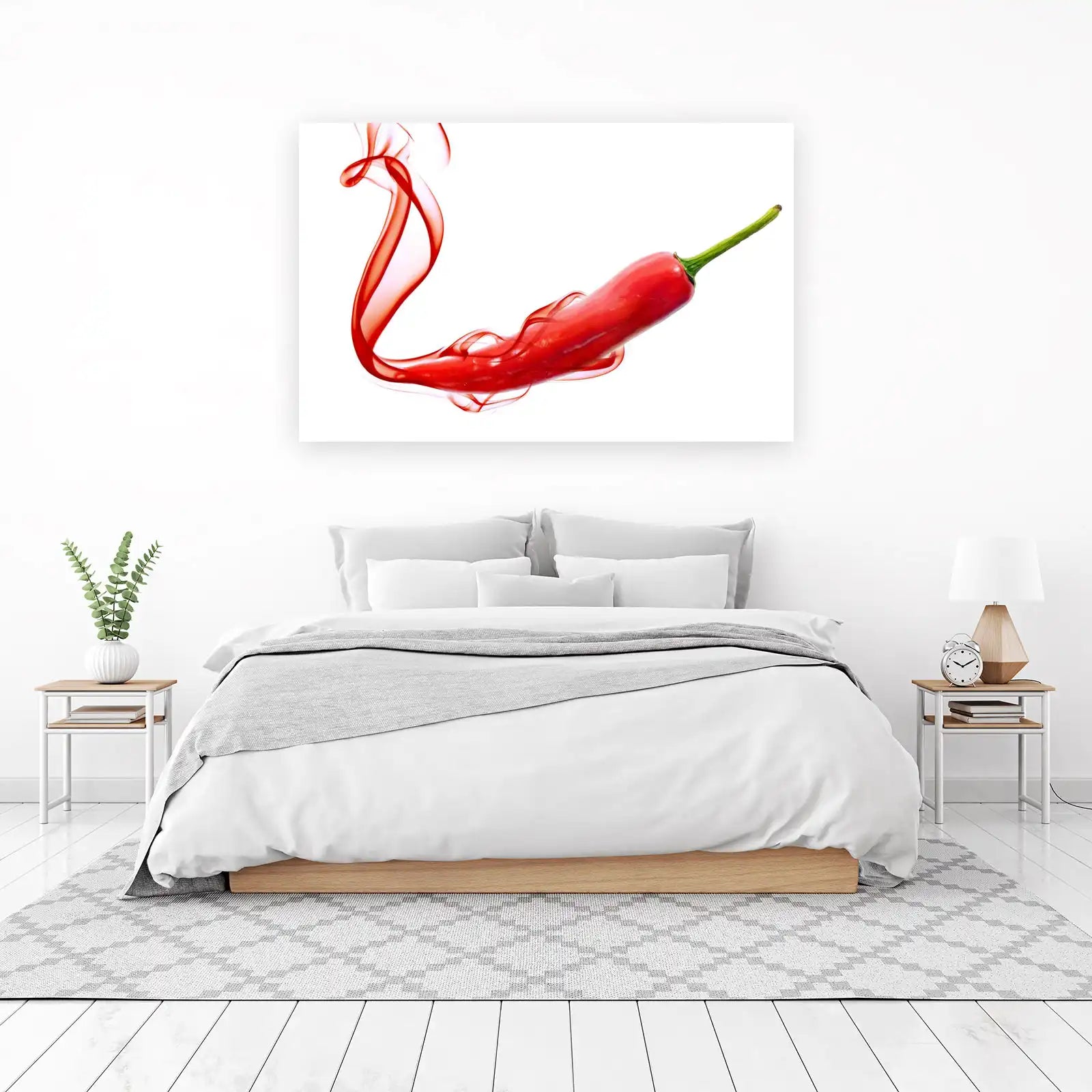 Fiery Red Chili Smoke Wall Art