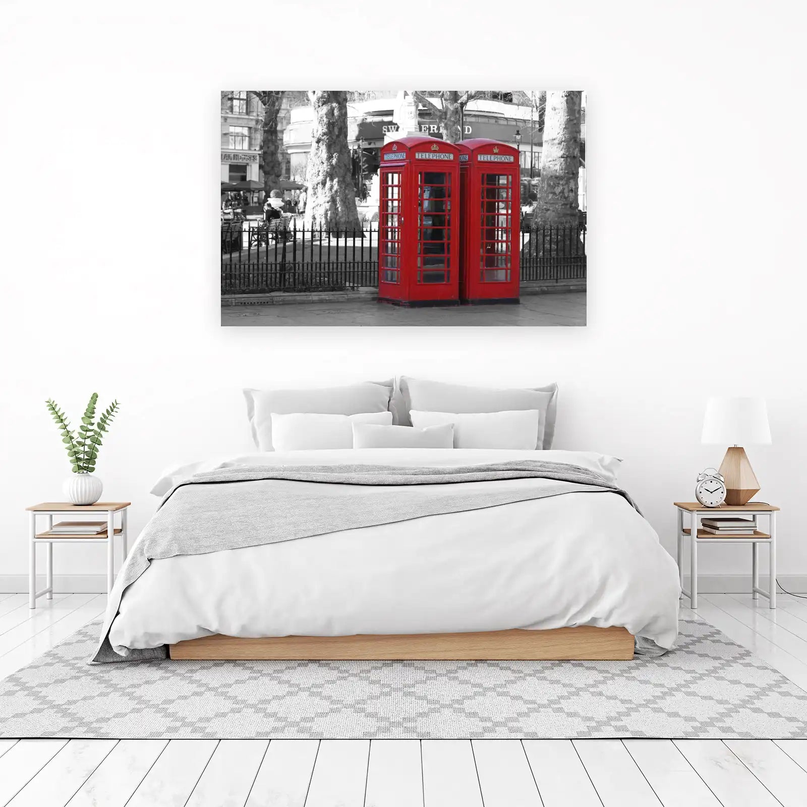 Iconic Red London Phone Booth Wall Art