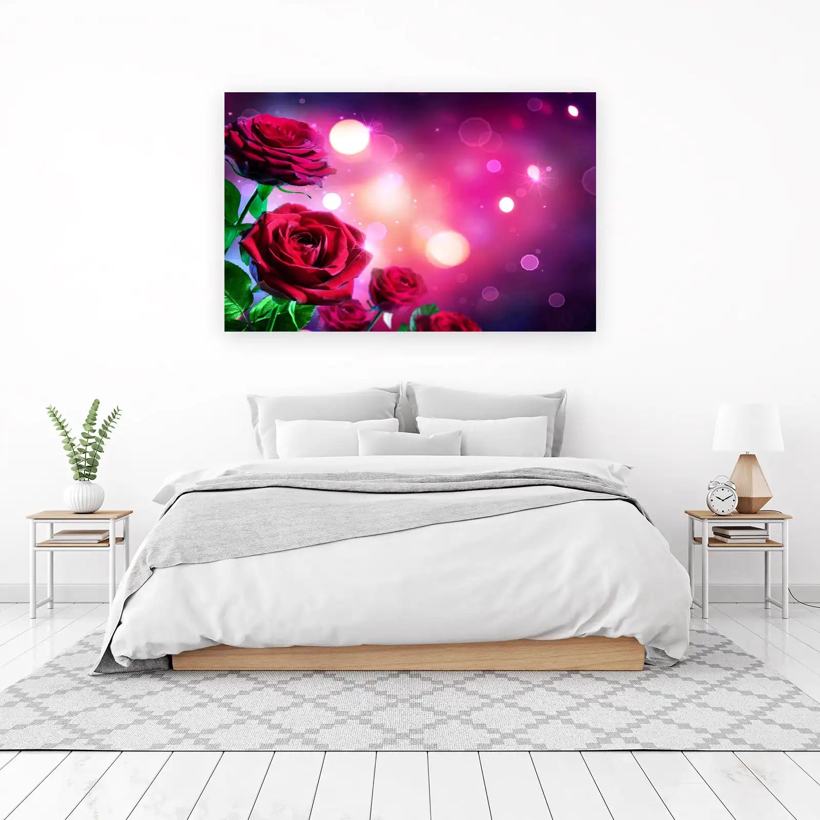 Velvet Roses Romantic Glow Wall Art