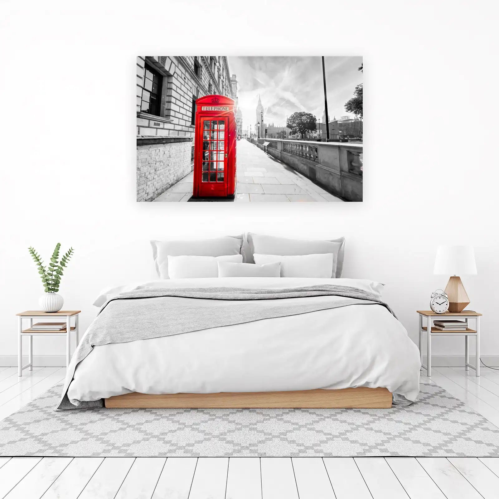 Iconic Red London Phone Booth Wall Art