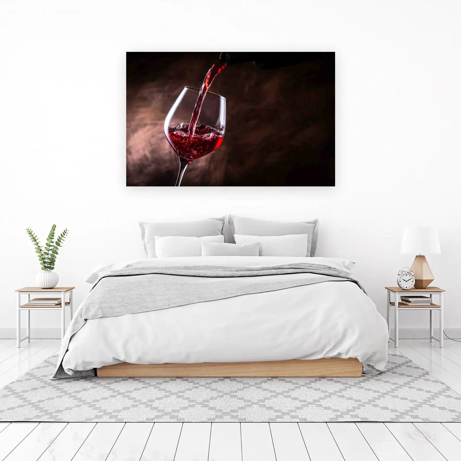 Elegant Red Wine Pour Wall Art