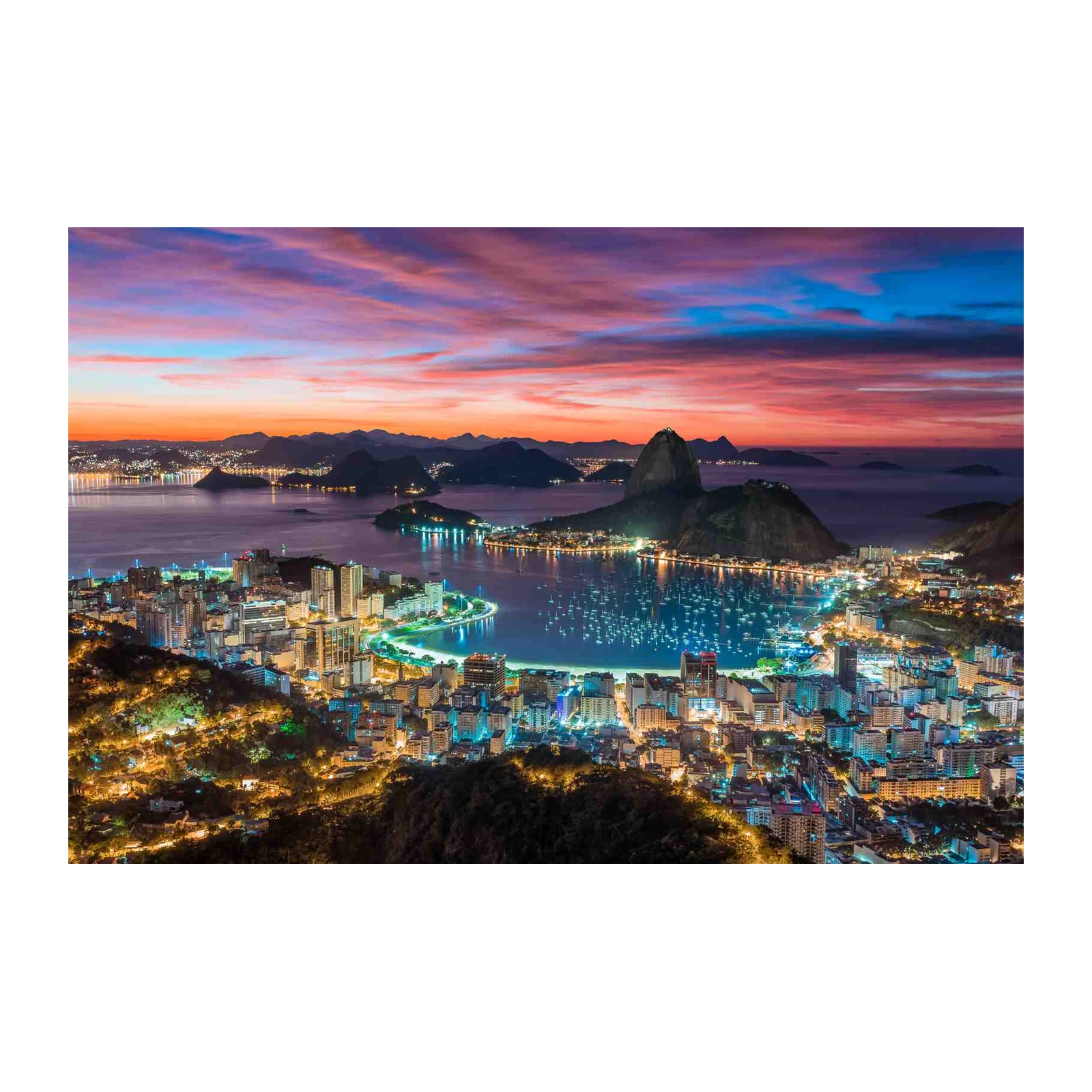 Rio de Janeiro Sunset Cityscape Wall Art