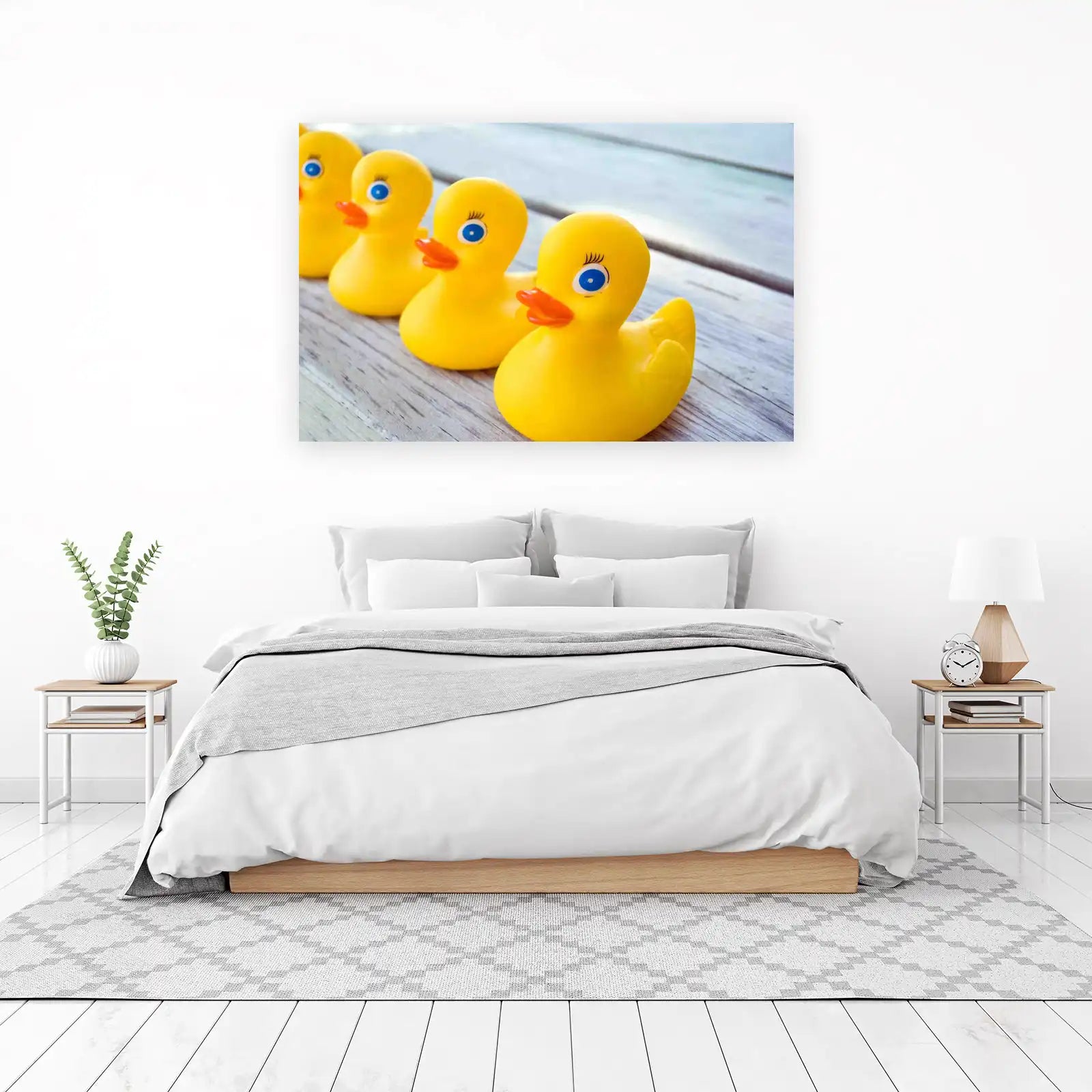 Adorable Yellow Rubber Ducks Wall Art Wall Art