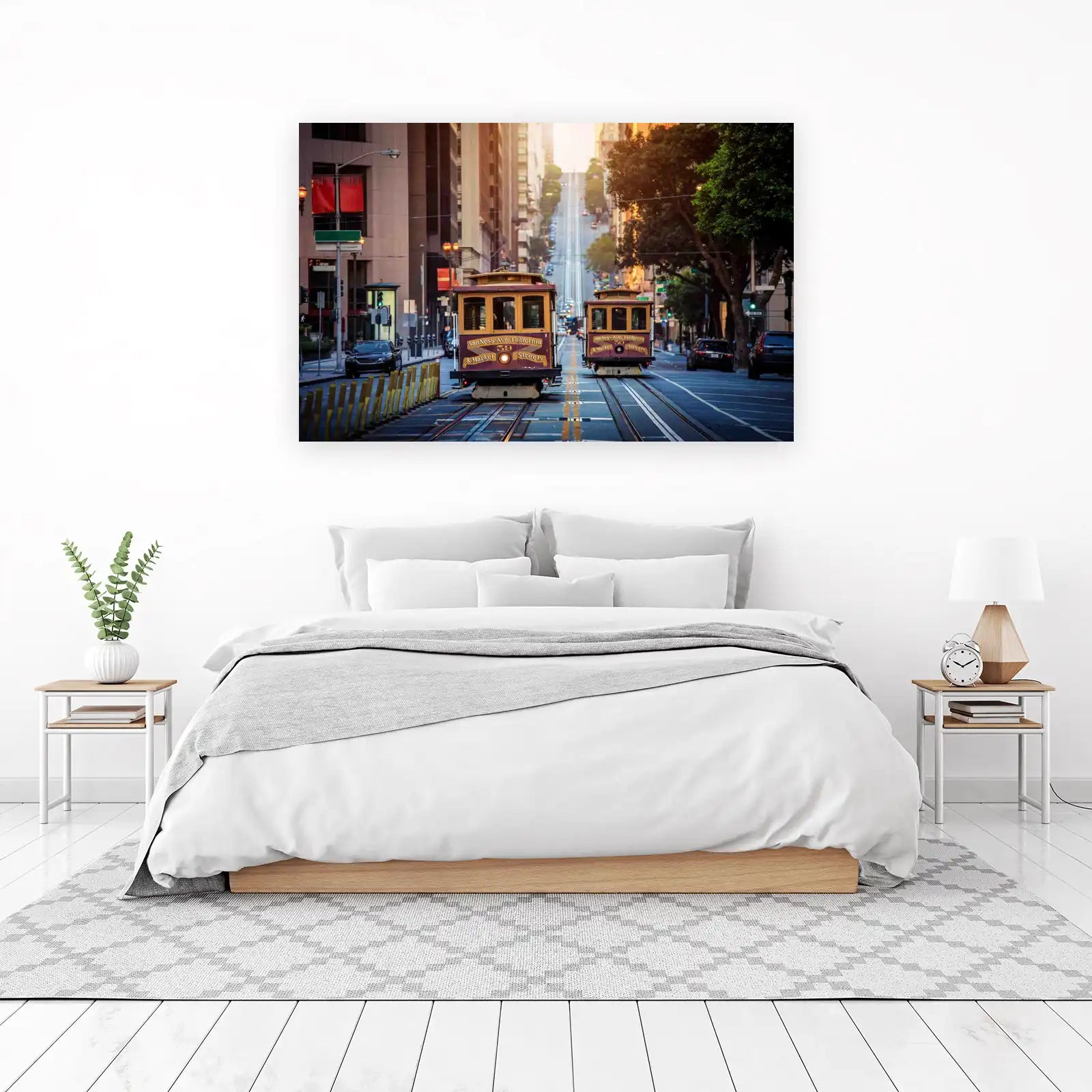 San Francisco Cable Car Street Scene Wall Art