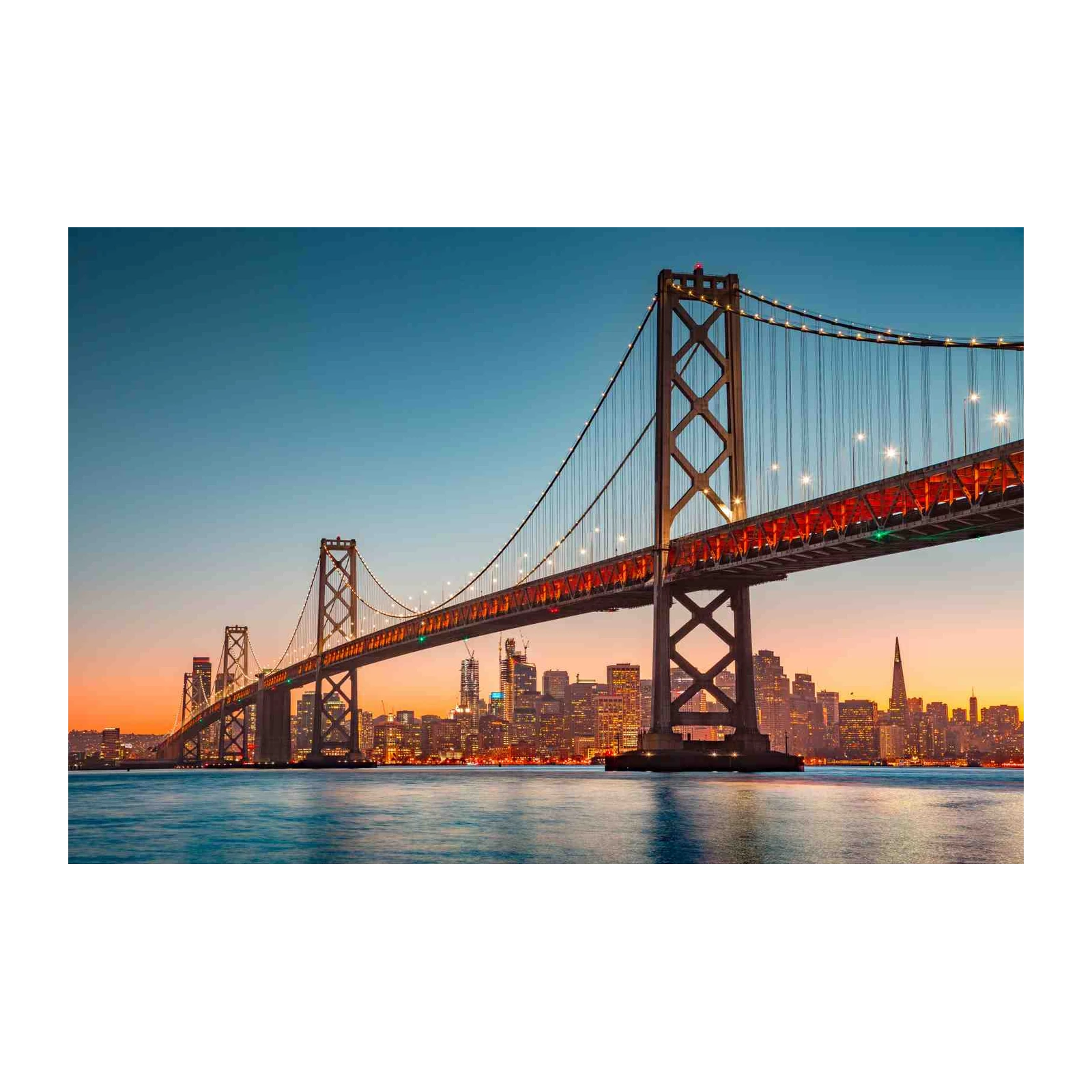 San Francisco Bay Bridge at Sunset Wall Art