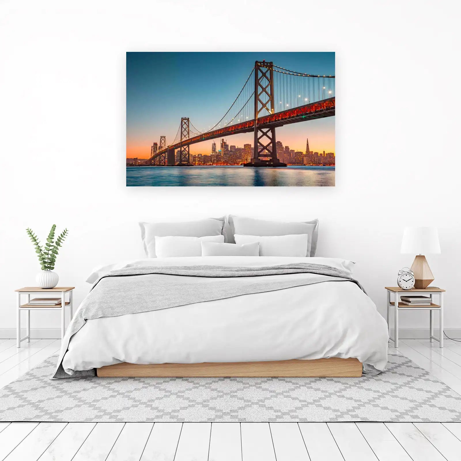 San Francisco Bay Bridge at Sunset Wall Art