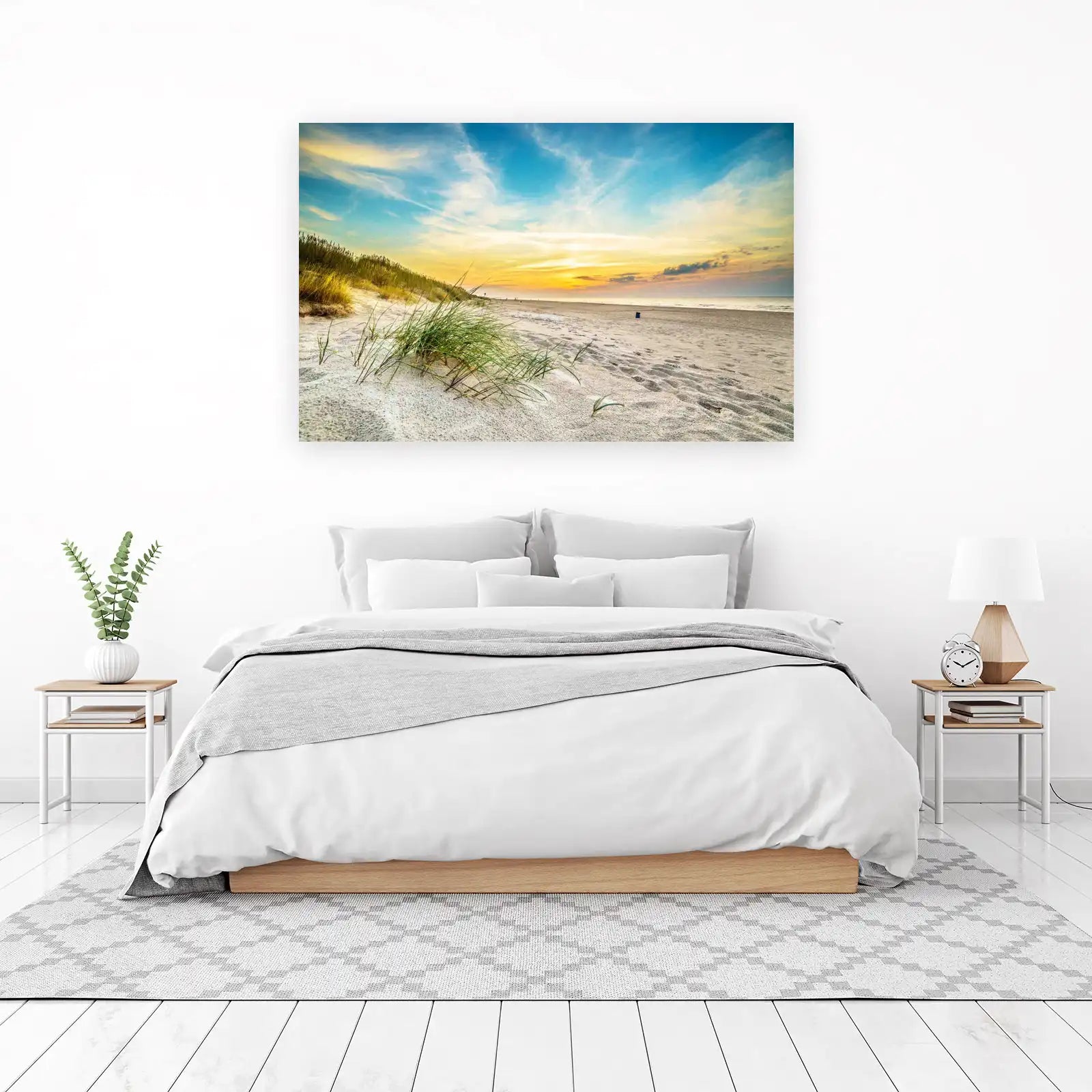 Tranquil Beach Sunset Landscape Wall Art
