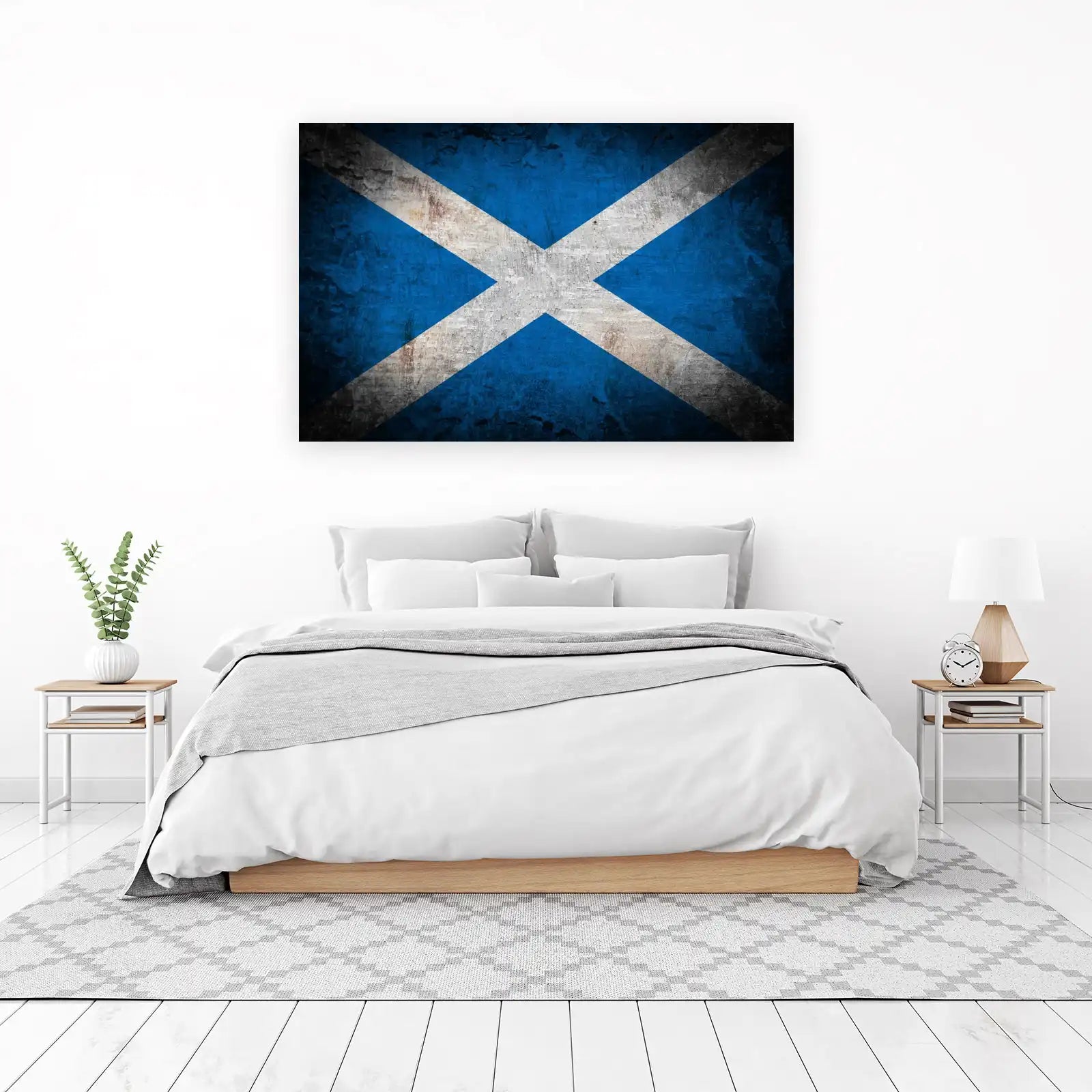 Distressed Scottish Flag Wall Art | Patriotic Decor