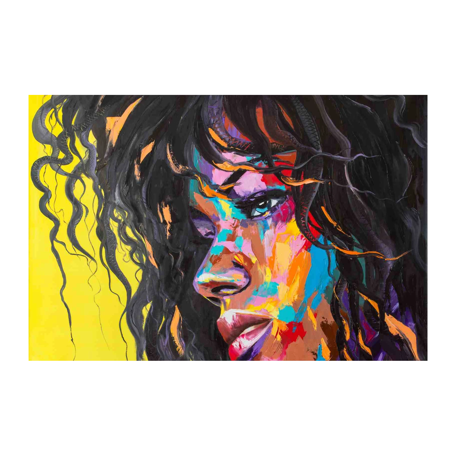 Vibrant Portrait Pop Art Woman Wall Art