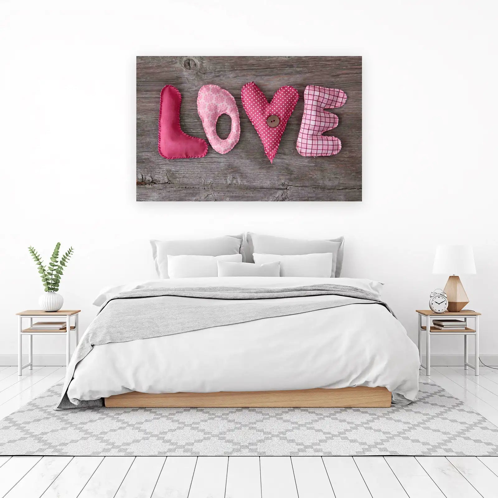 Handmade LOVE Hearts & Letters Wall Art