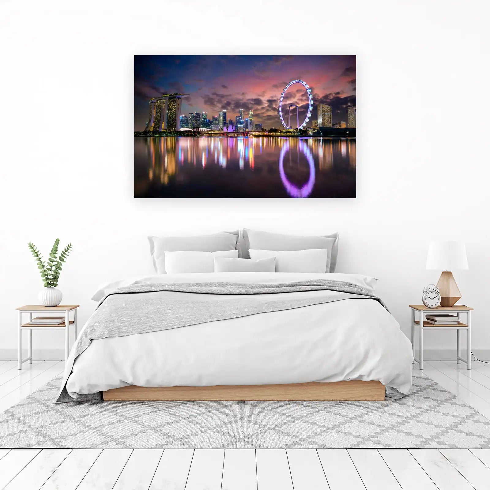 Vibrant Singapore Skyline Wall Art