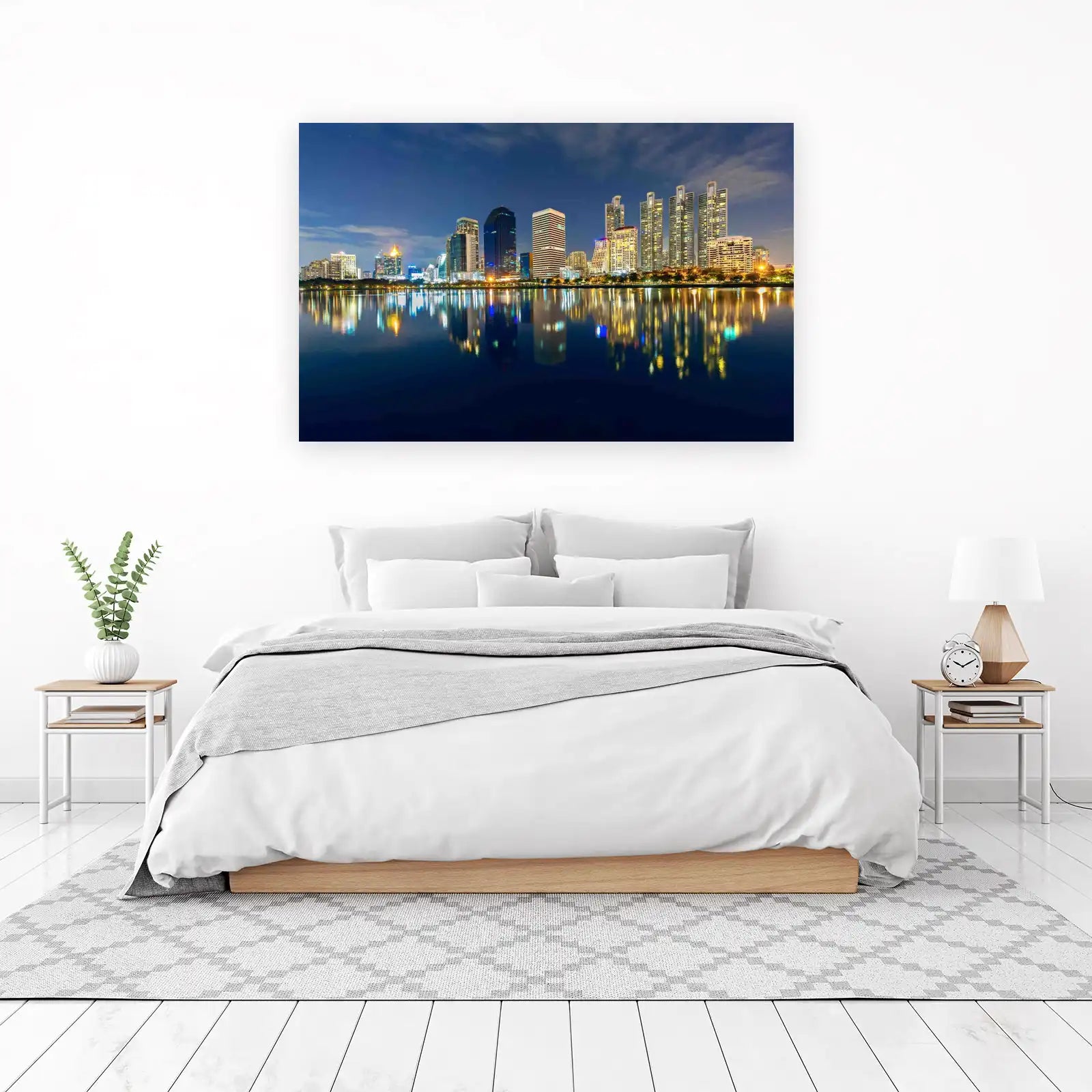 Cityscape Reflections Modern Wall Art Wall Art