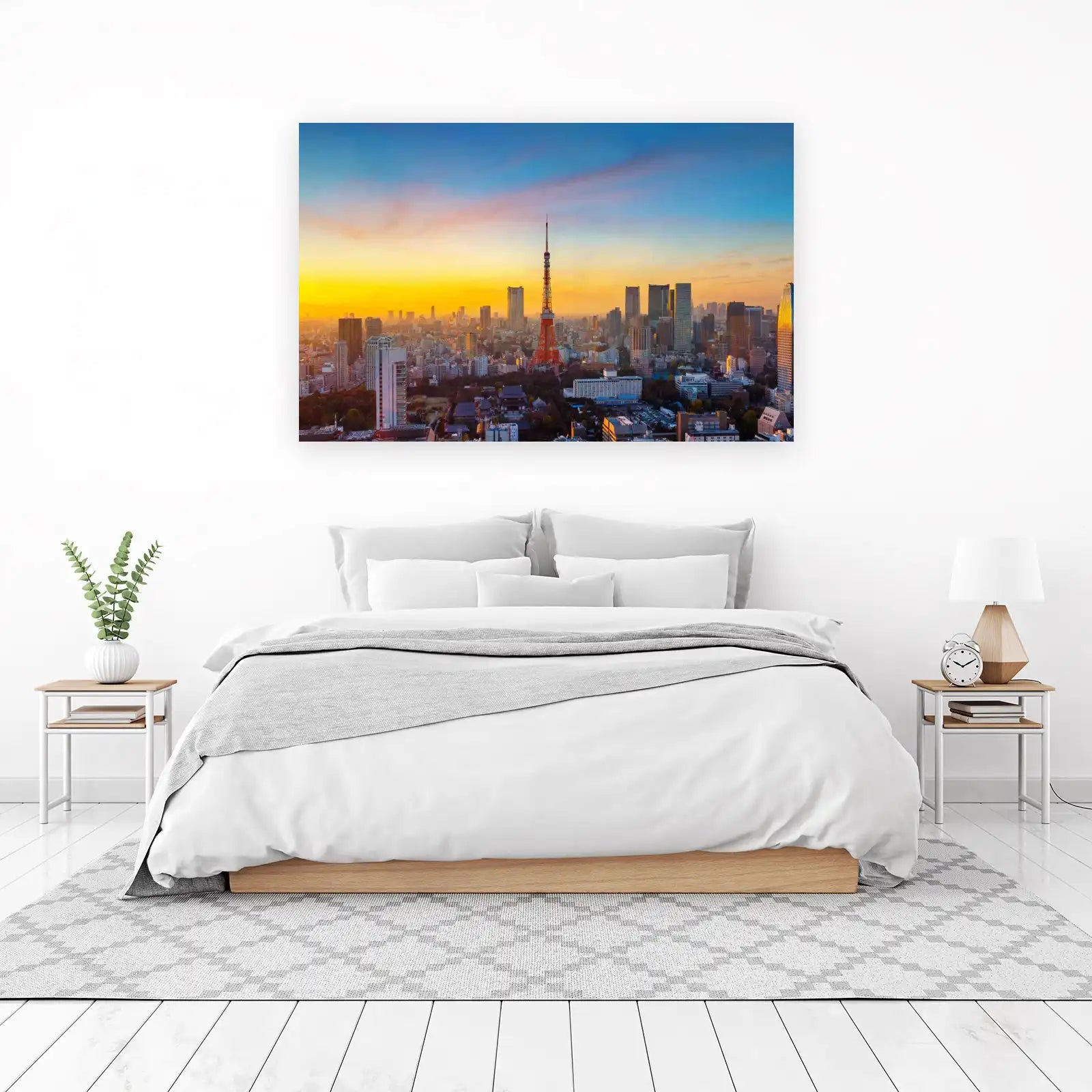 Tokyo Skyline at Sunset Wall Art - Cityscape Art