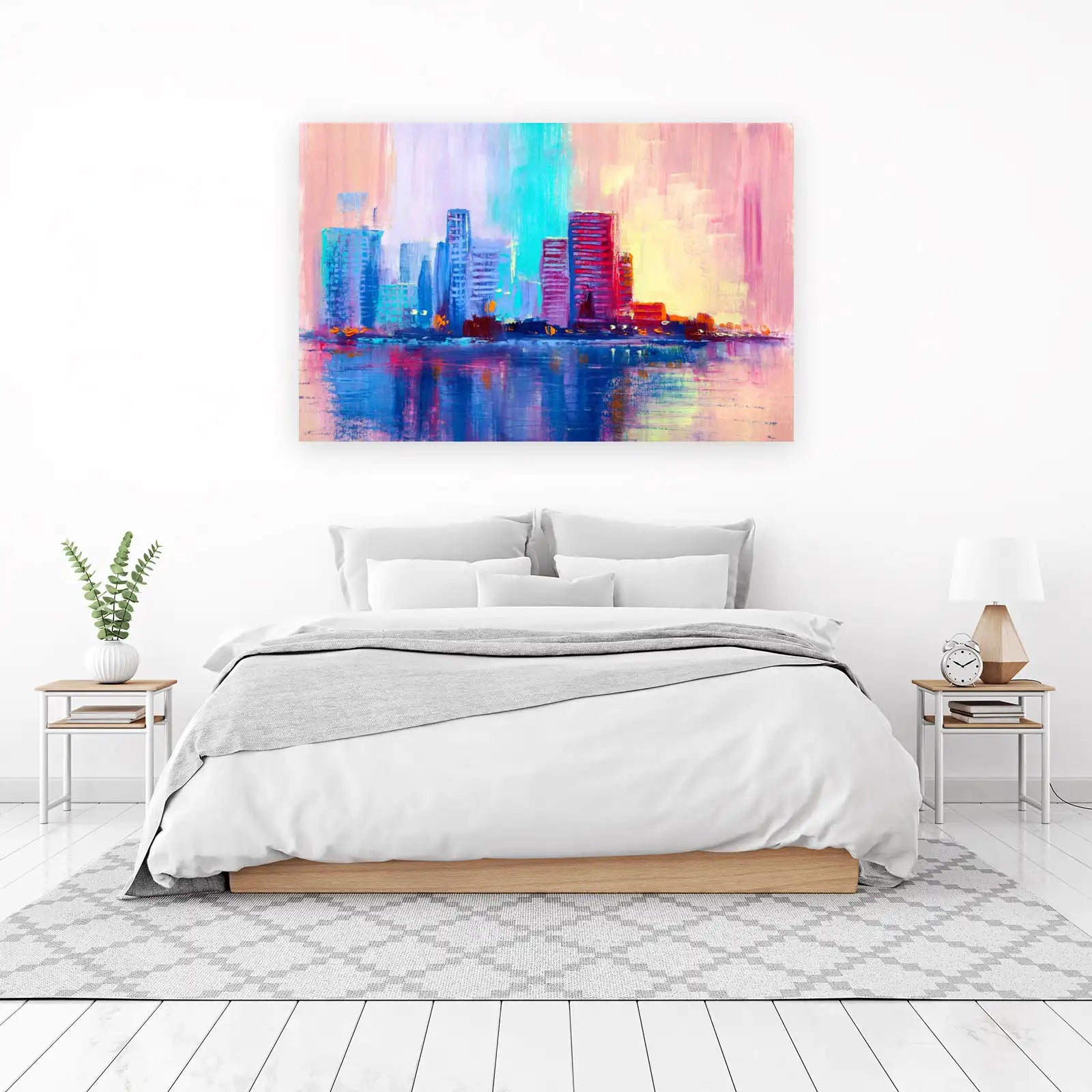 Vibrant Cityscape Abstract Wall Art