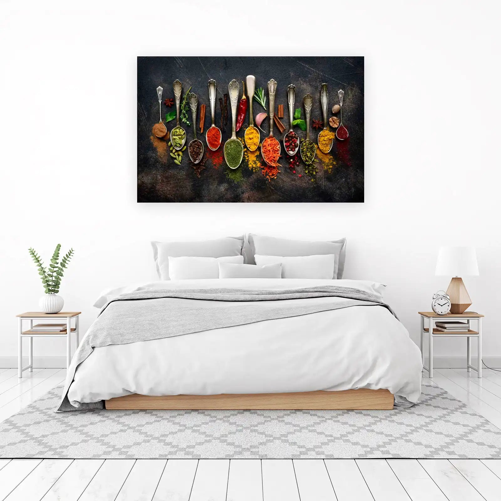 Vibrant Spice Collection Vintage Spoons Wall Art