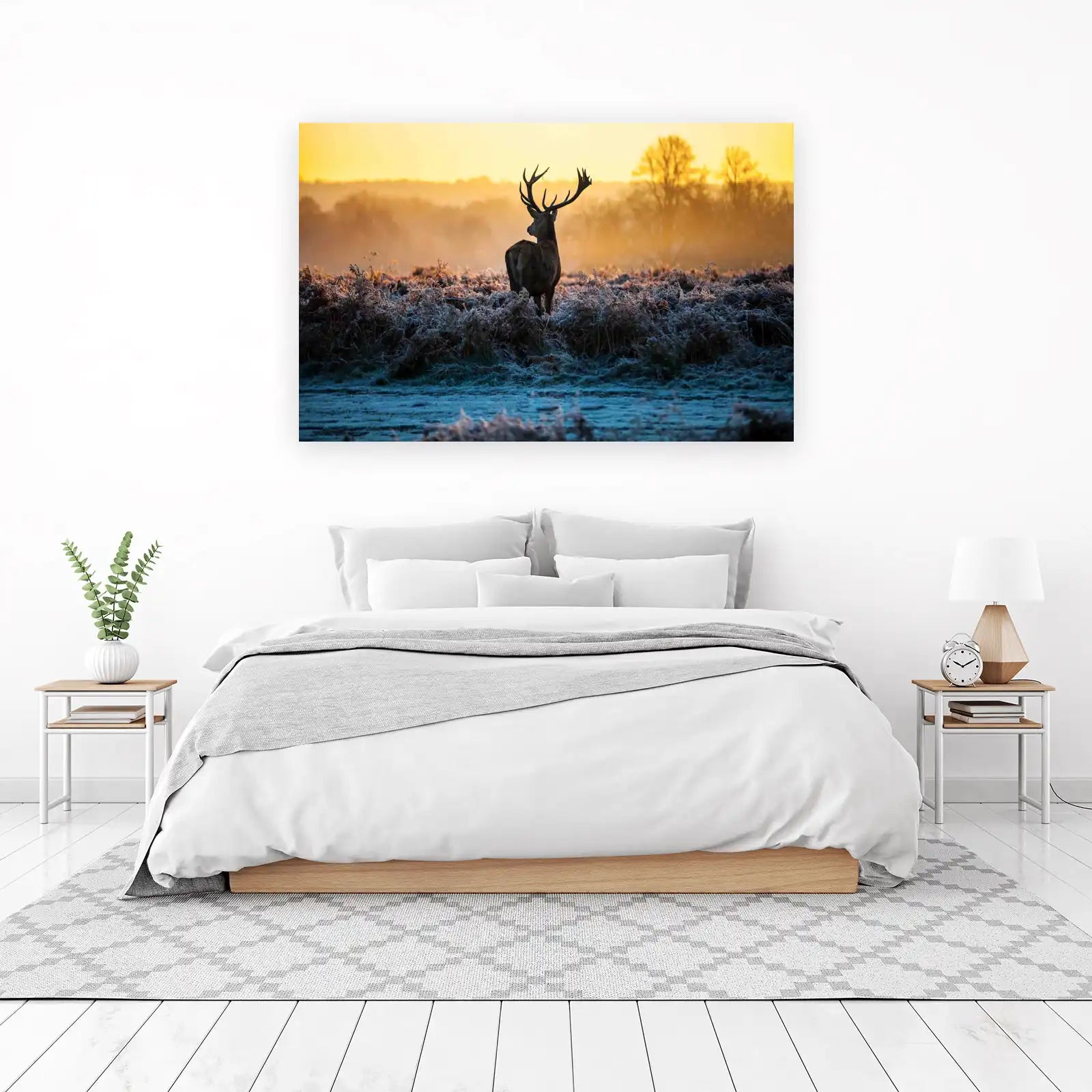 Majestic Stag Frosty Morning Wall Art