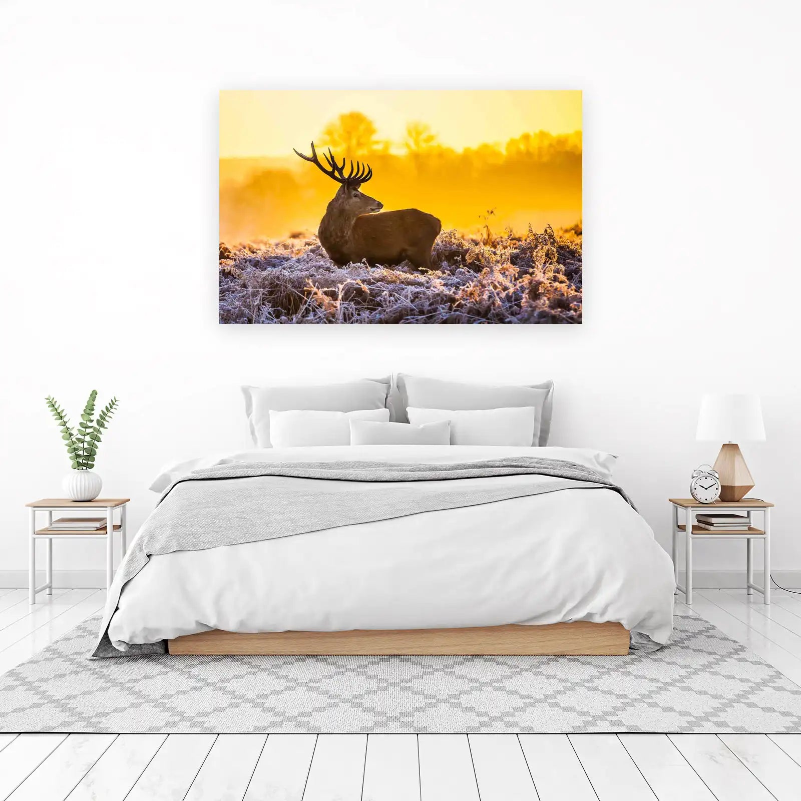 Majestic Stag Sunrise Wildlife Wall Art