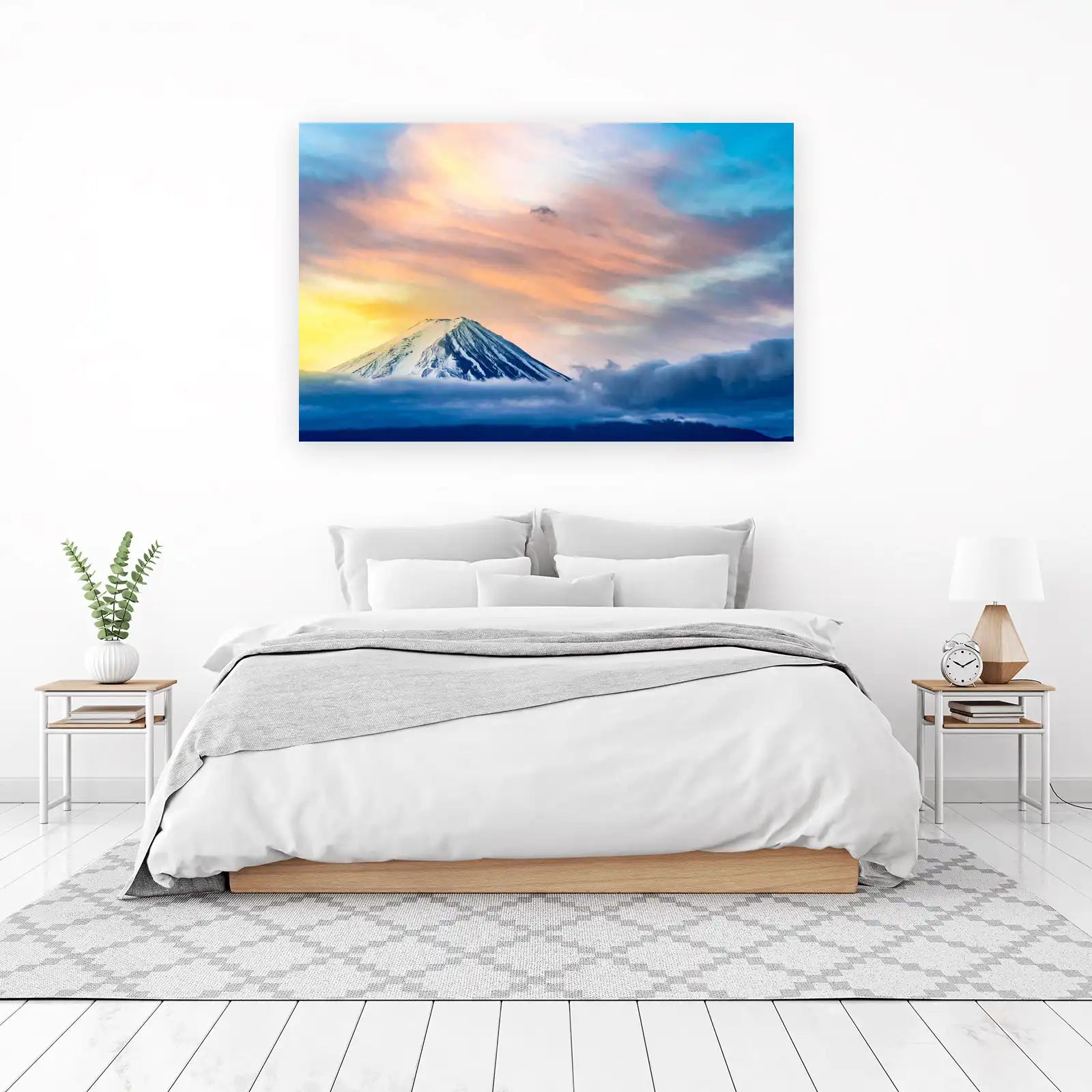 Majestic Mt. Fuji Sunrise Wall Art - Serene Japanese Art