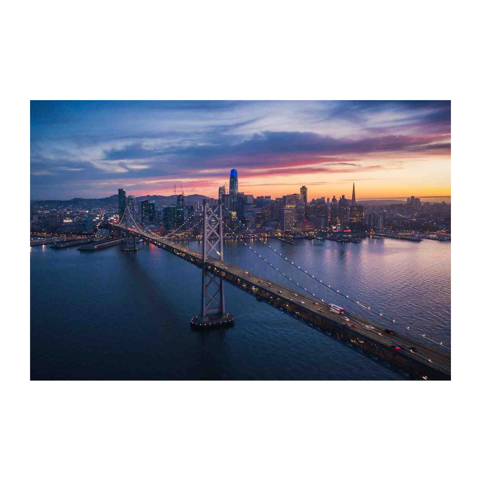 San Francisco Bay Bridge Sunset Wall Art