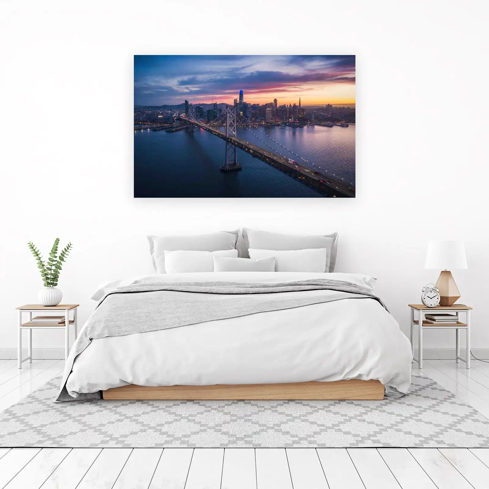 San Francisco Bay Bridge Sunset Wall Art