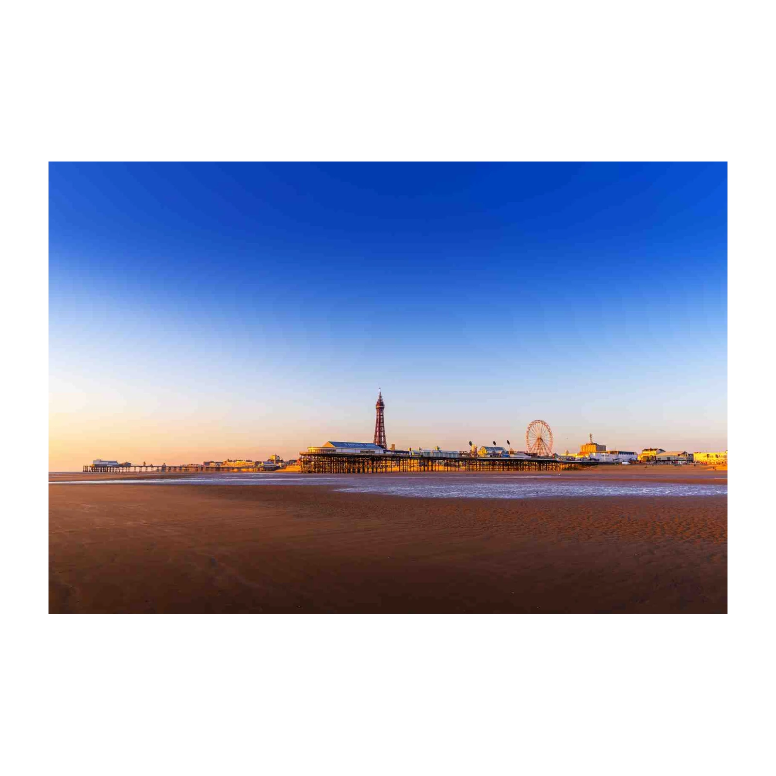 Blackpool Tower Beach Sunset Wall Art