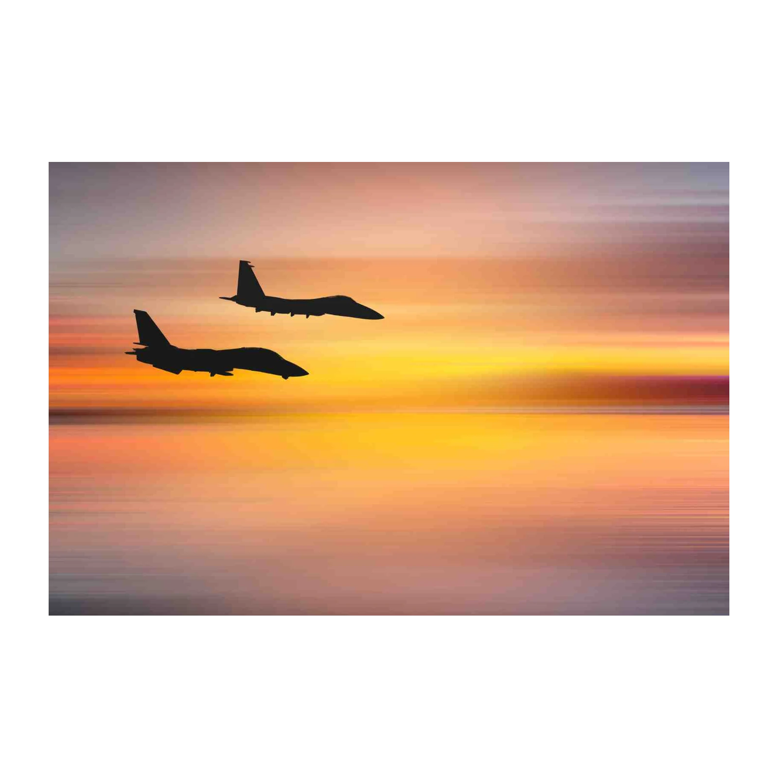 Jet Fighters Sunset Flight Wall Art