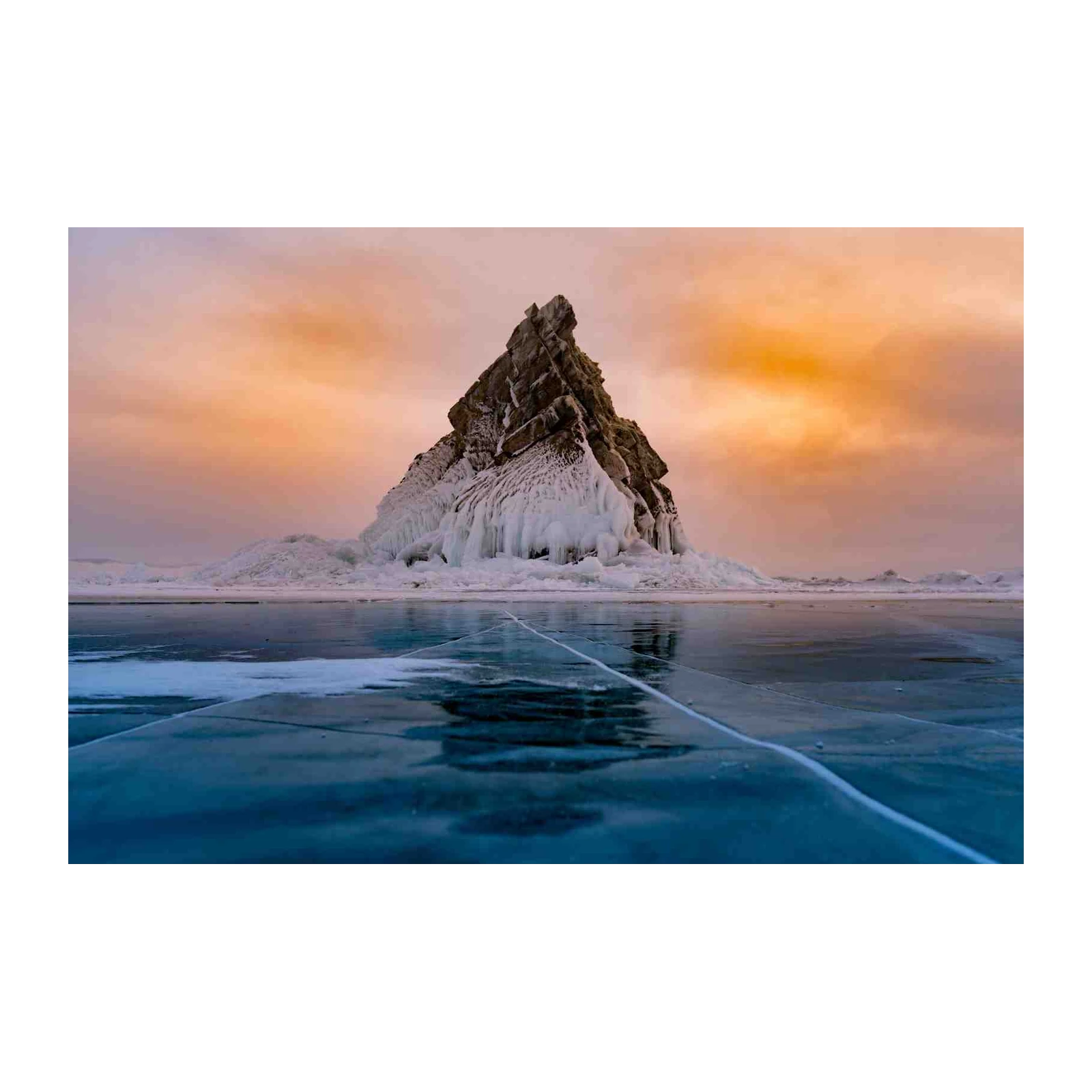 Majestic Ice Mountain Landscape Wall Art