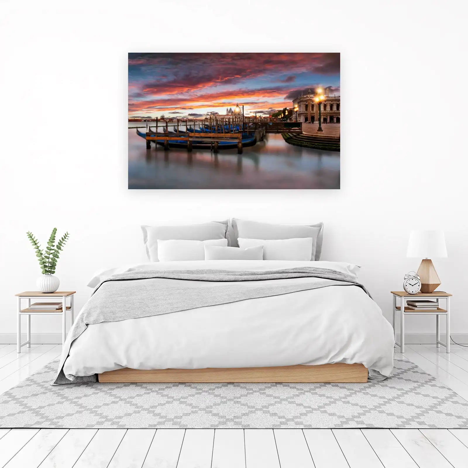 Venice Gondolas Sunset Wall Art