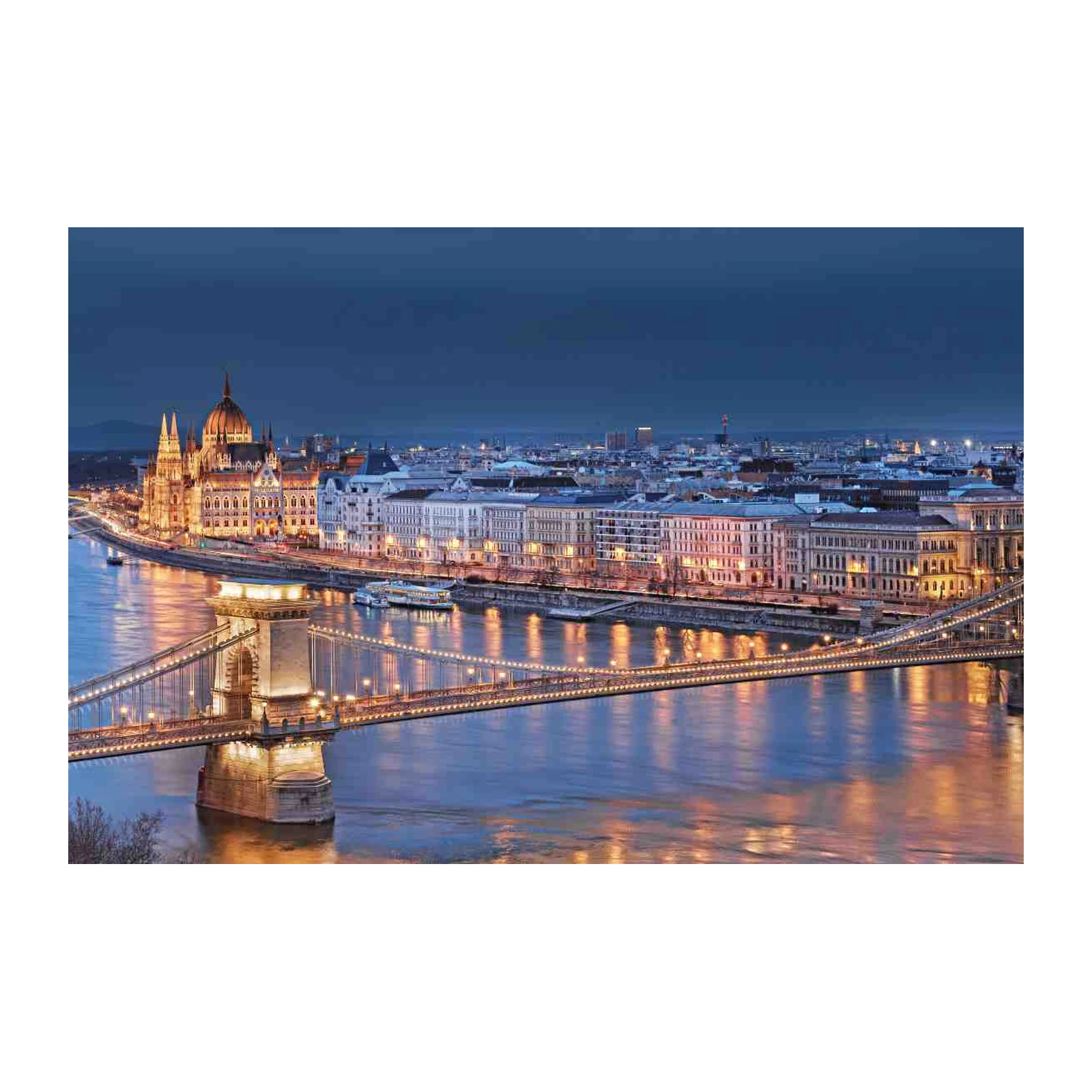 Budapest Chain Bridge Cityscape Wall Art