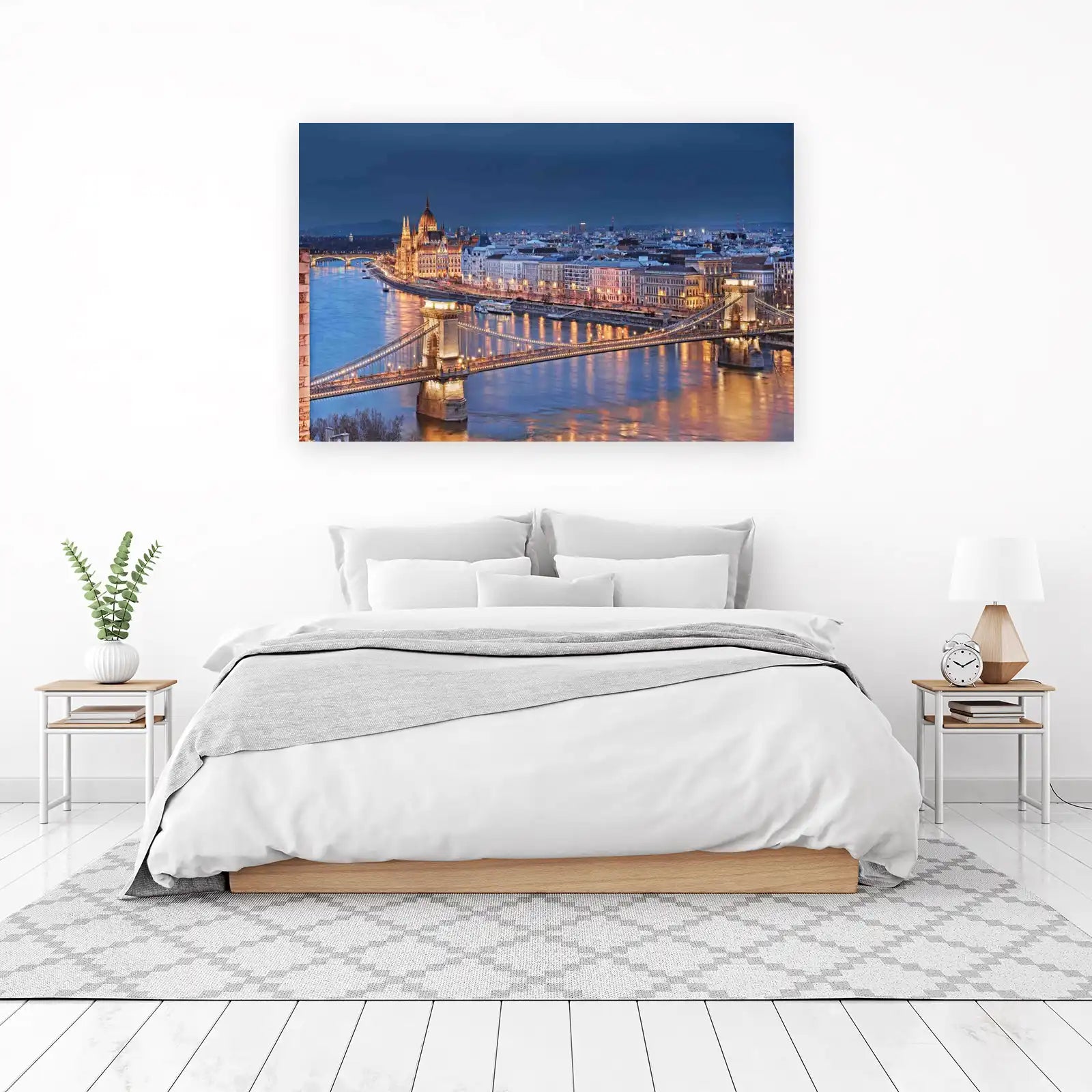 Budapest Chain Bridge Cityscape Wall Art