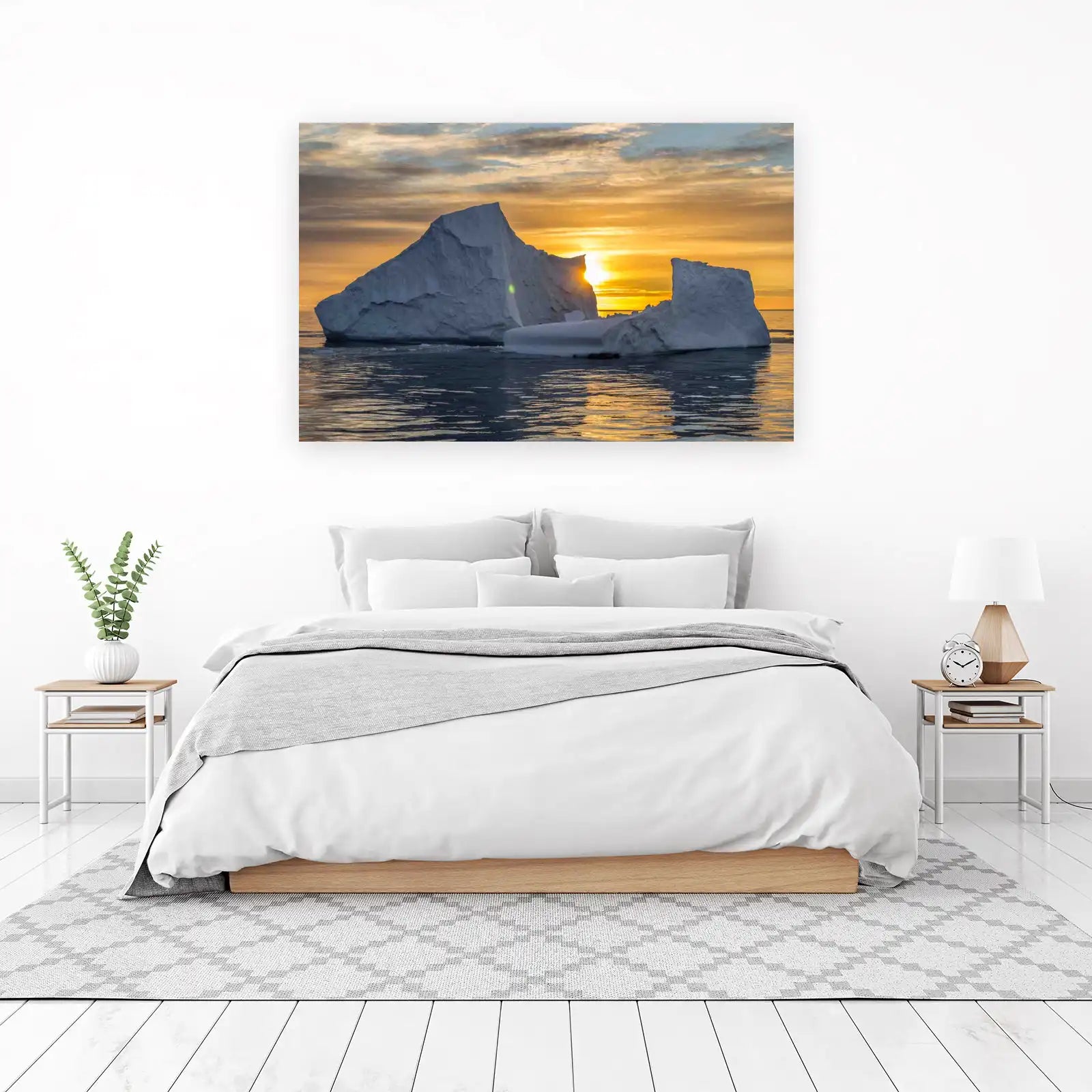 Majestic Iceberg Sunset Arctic Wall Art
