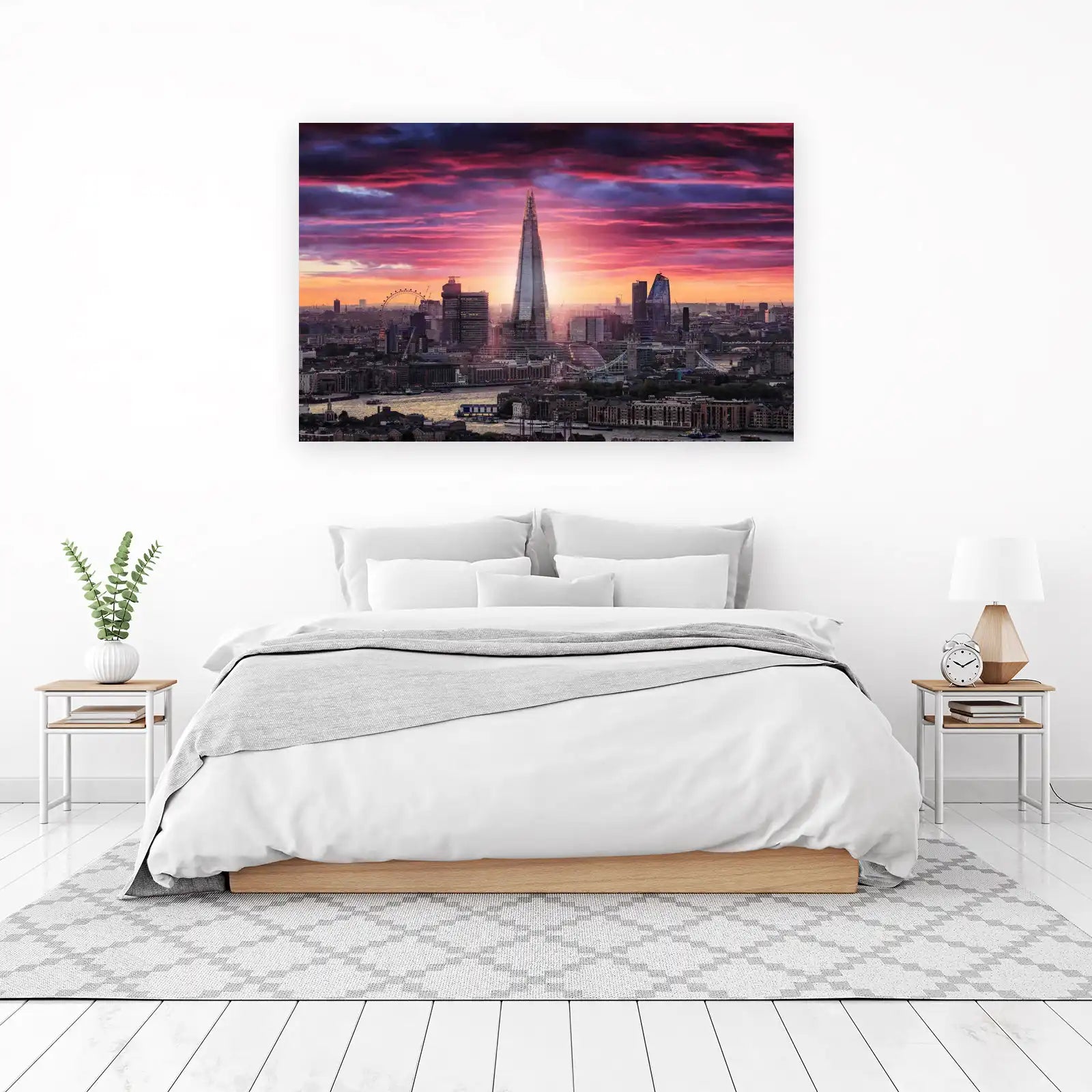 Dramatic London Skyline Sunset Wall Art