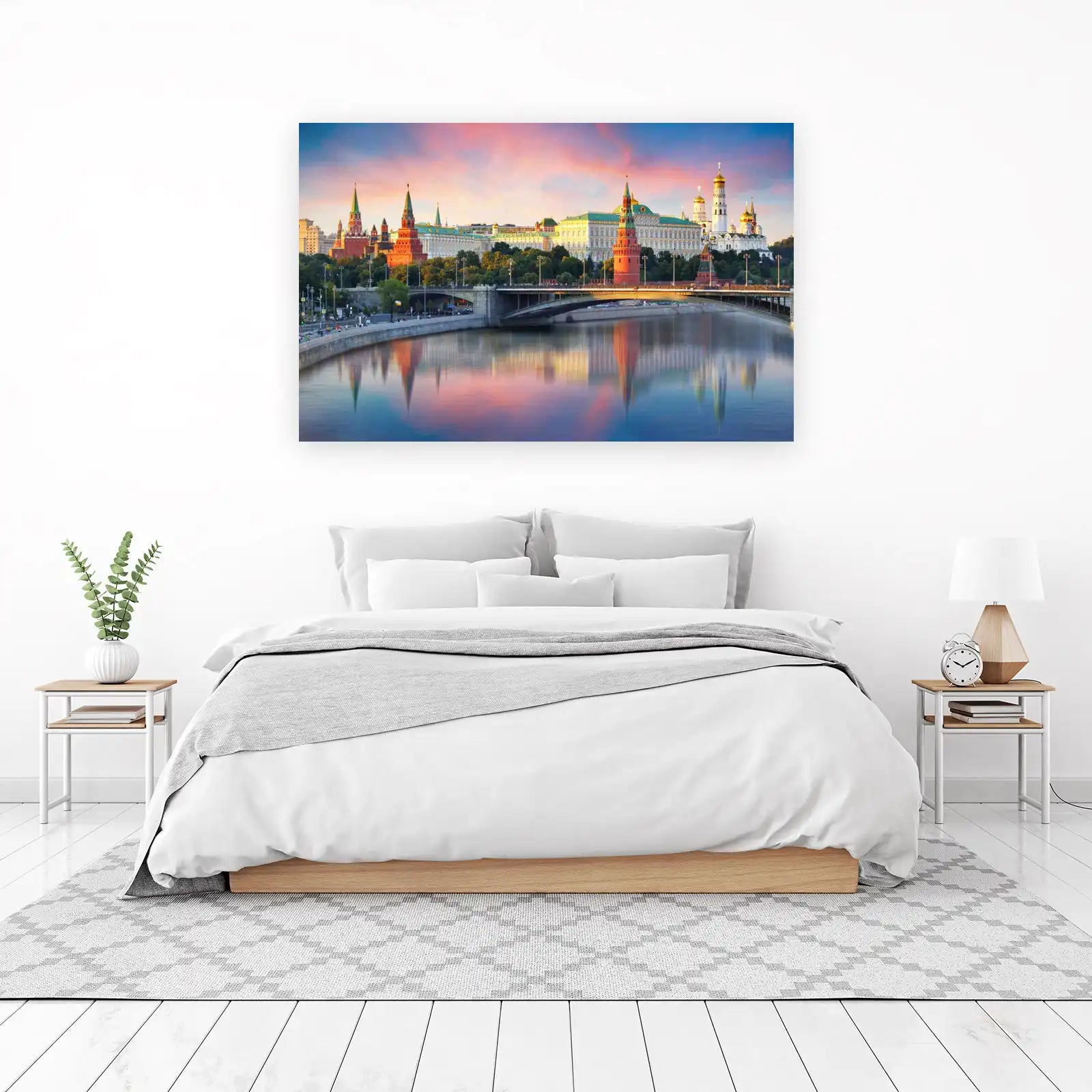 Moscow Kremlin Sunset Cityscape Wall Art