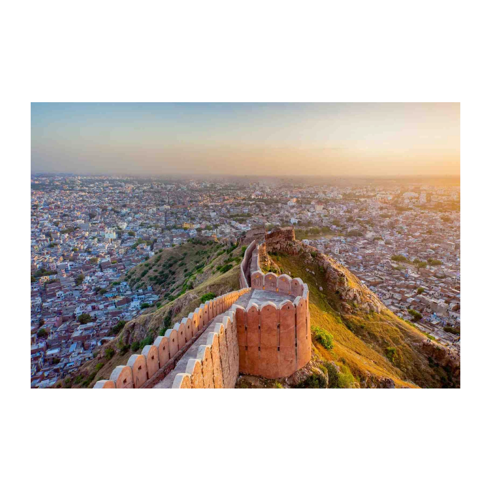 Jaipur City Wall Sunset Wall Art