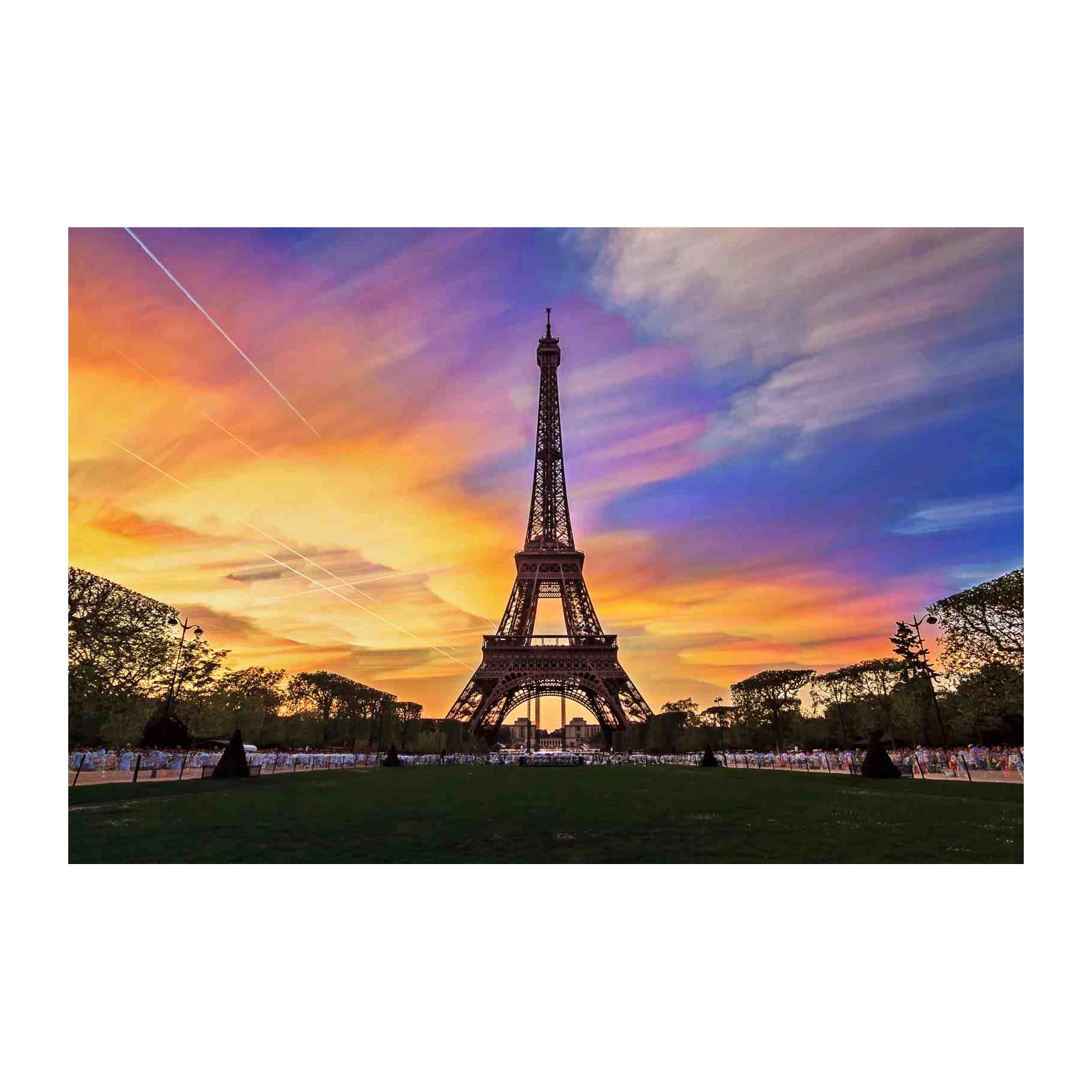 Parisian Sunset Eiffel Tower Wall Art