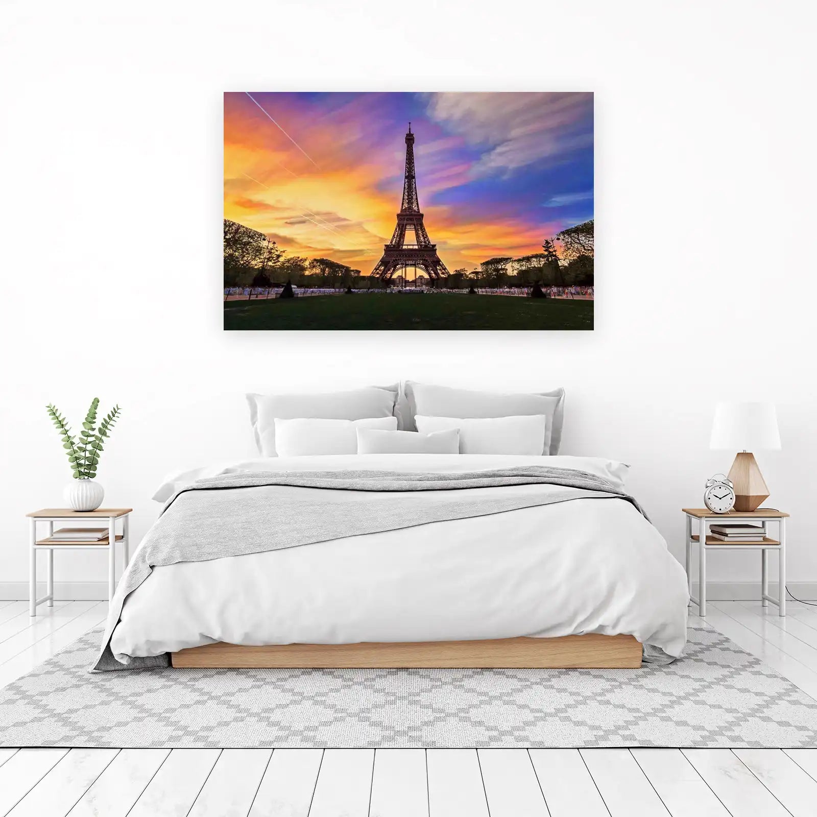 Parisian Sunset Eiffel Tower Wall Art
