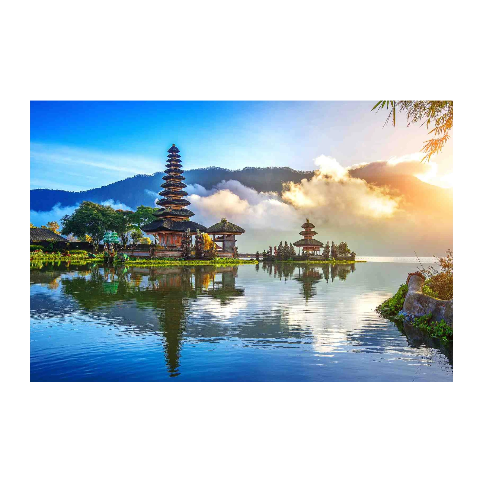 Bali Temple Sunrise Serenity Wall Art