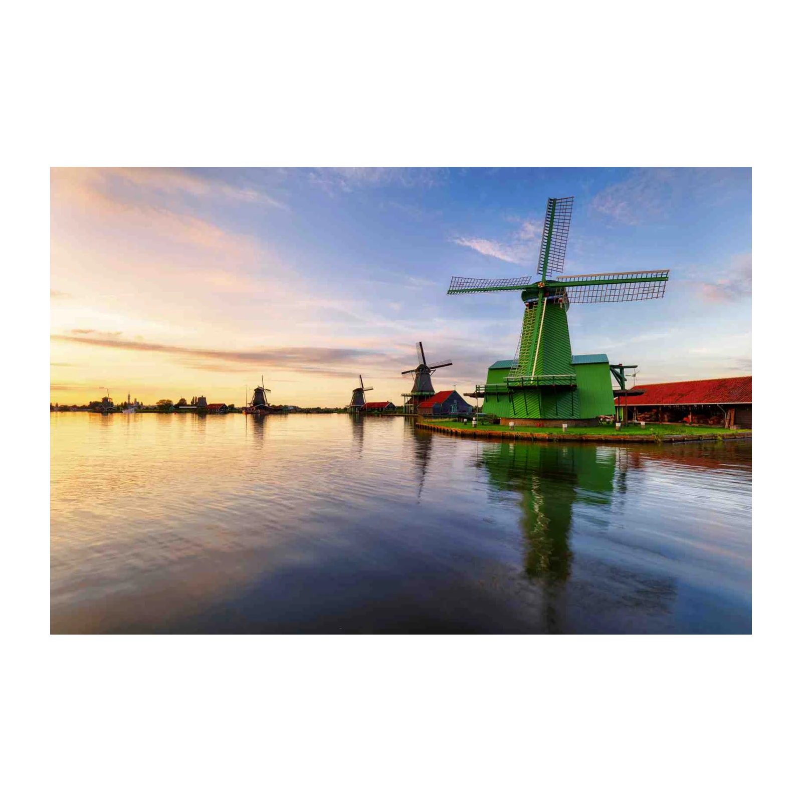 Dutch Windmills Landscape Wall Art