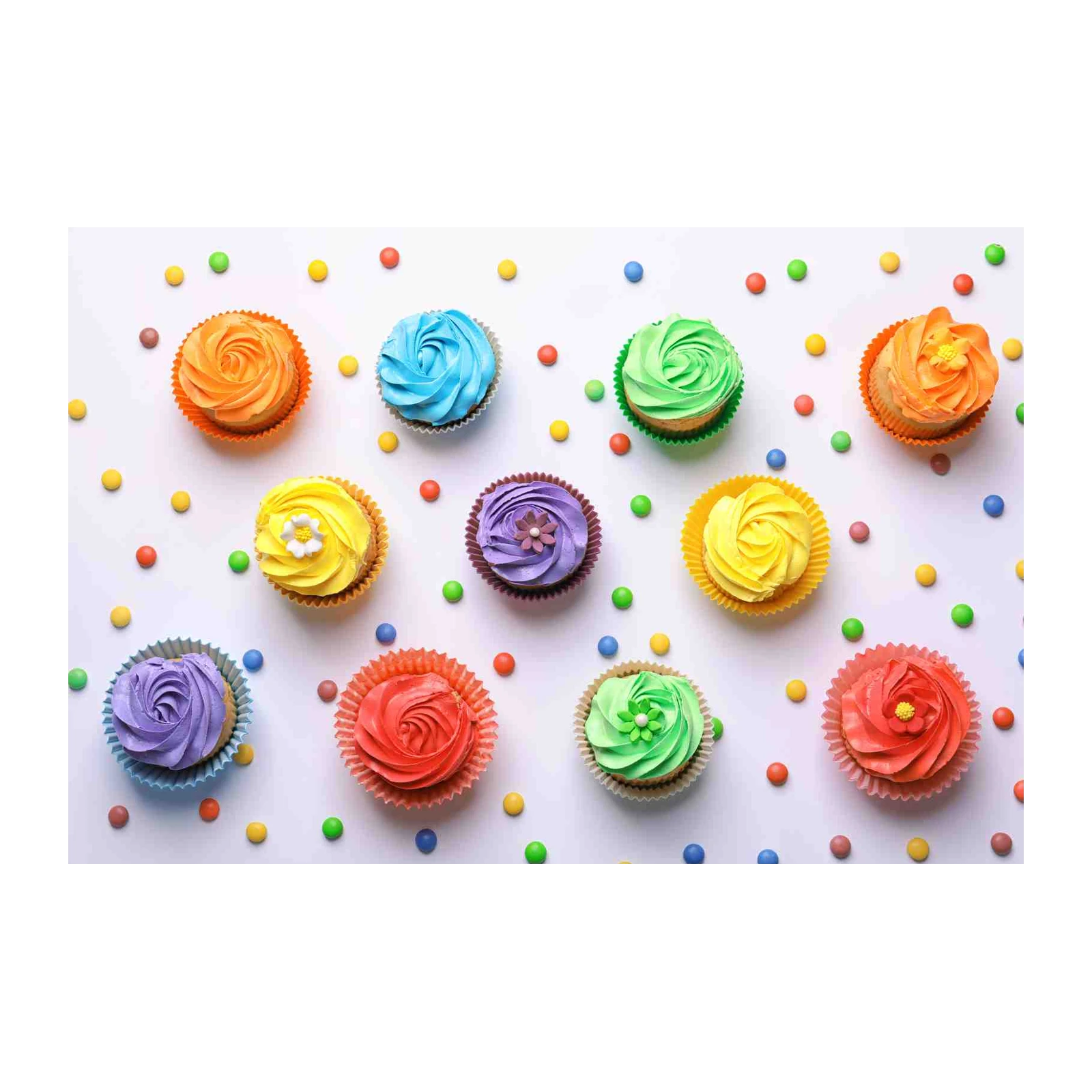 Vibrant Cupcake Assortment Wall Art