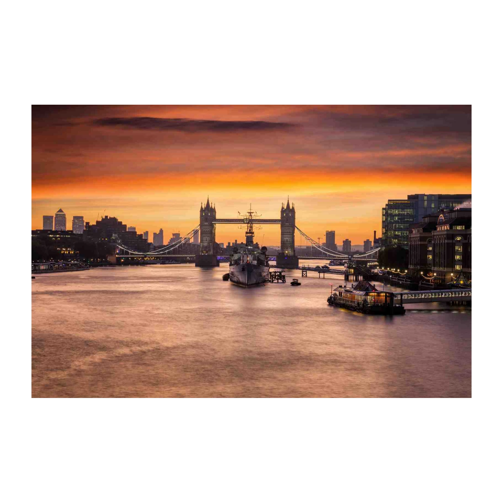 London Tower Bridge Sunset Wall Art
