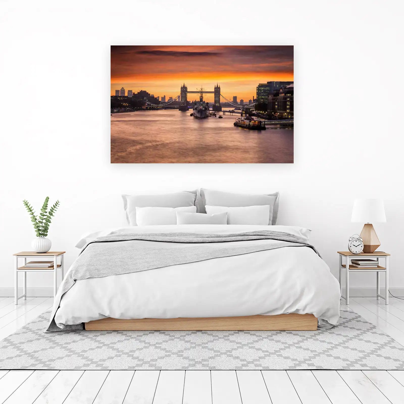 London Tower Bridge Sunset Wall Art