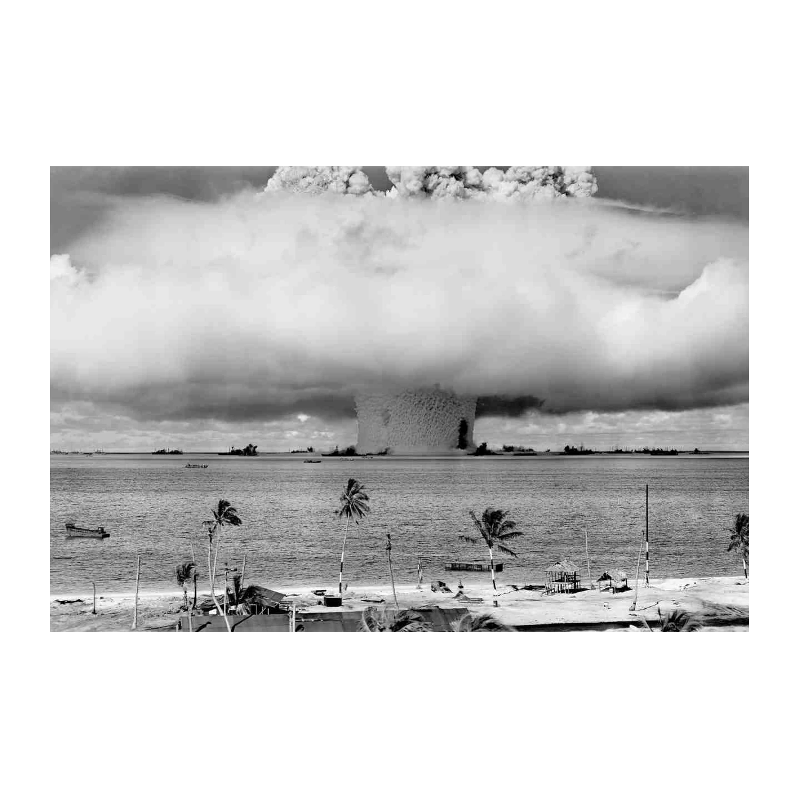Historic Nuclear Test Beach & Ships Wall Art