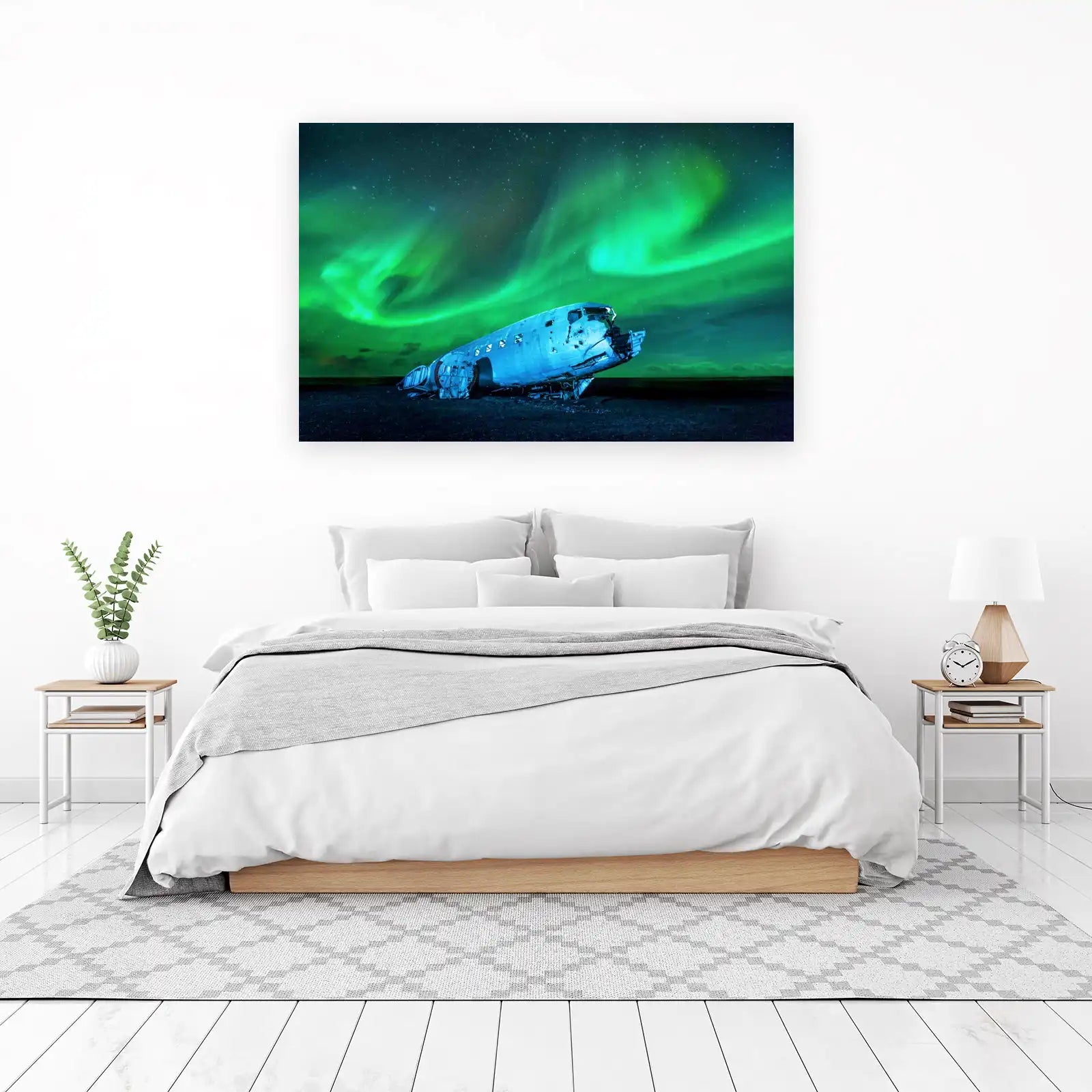 Aurora Iceland Plane Wreck Wall Art
