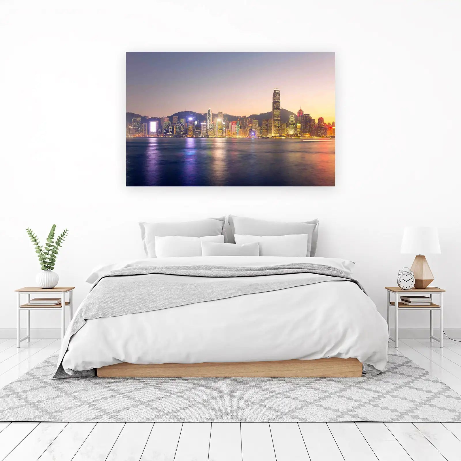Hong Kong Skyline Dusk Wall Art