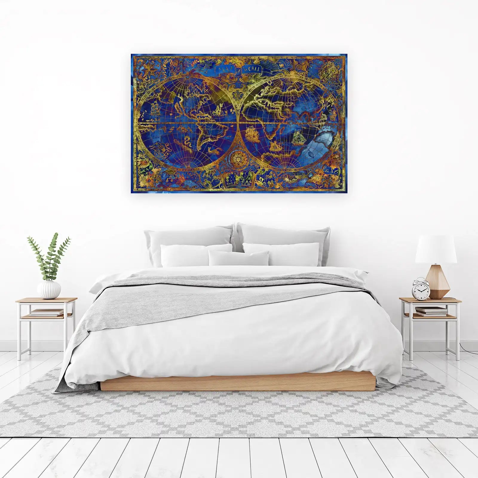 Vintage World Map Explorer's Voyage Wall Art
