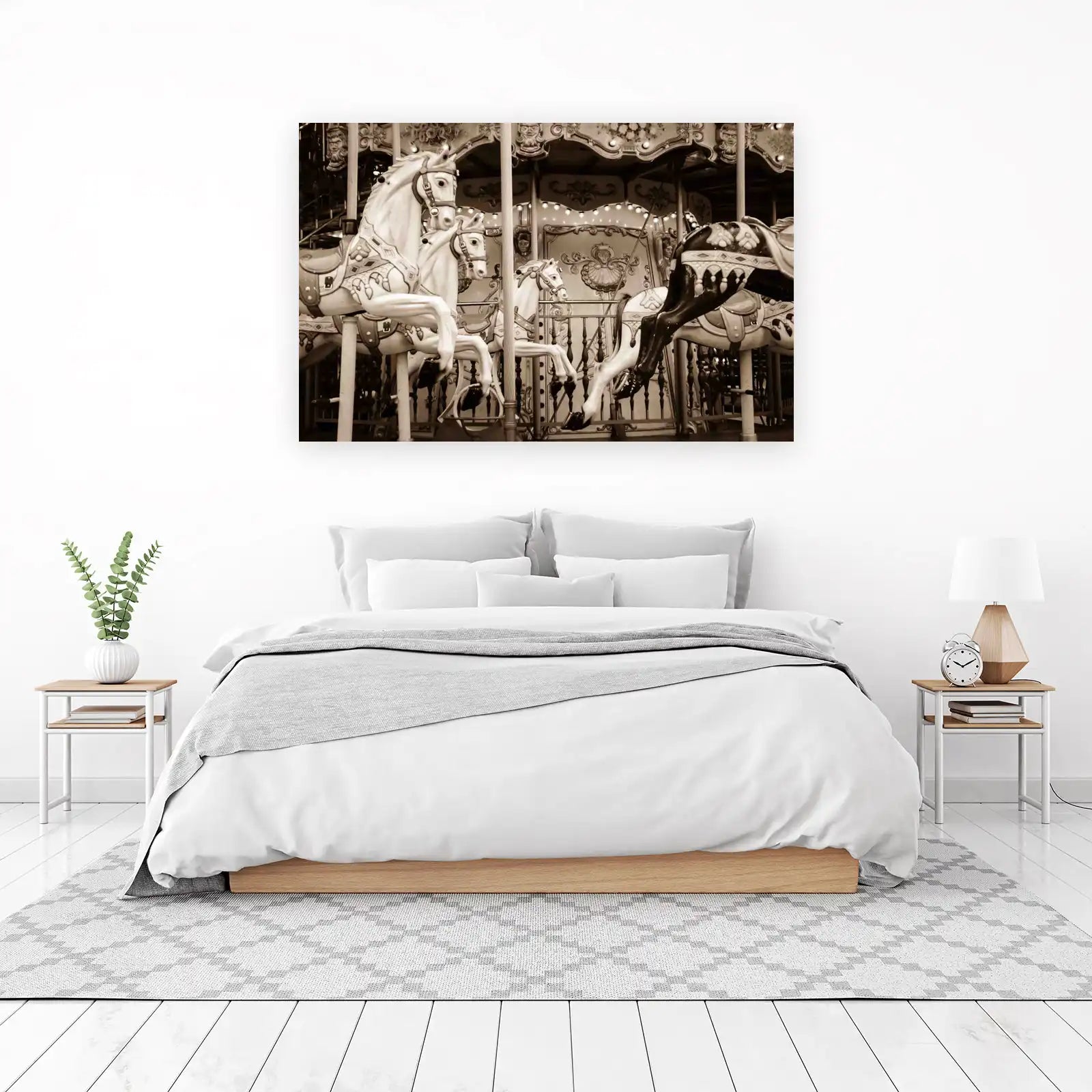 Vintage Carousel Horses Wall Art - Nostalgic Wall Art