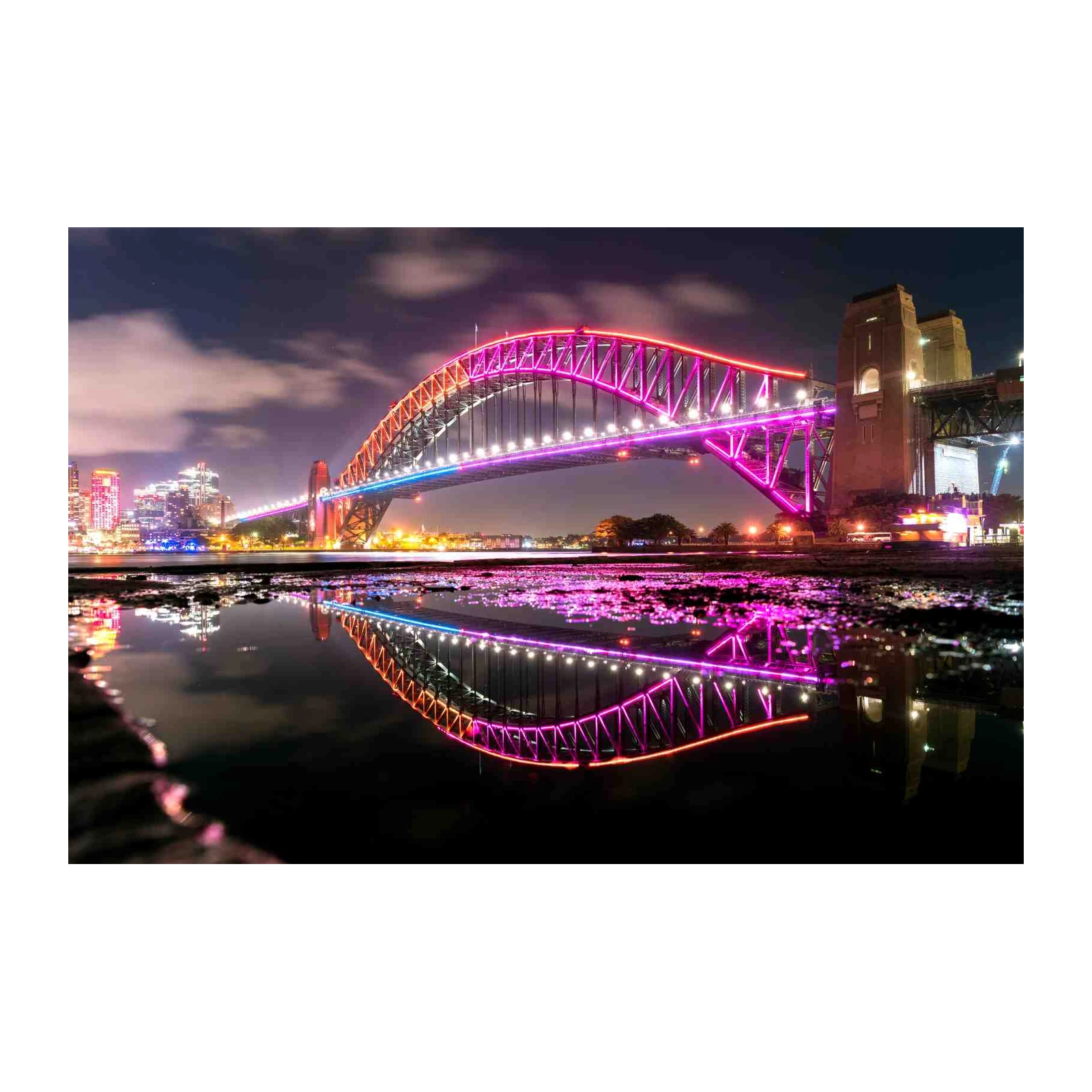 Sydney Harbour Bridge Light Show Wall Art
