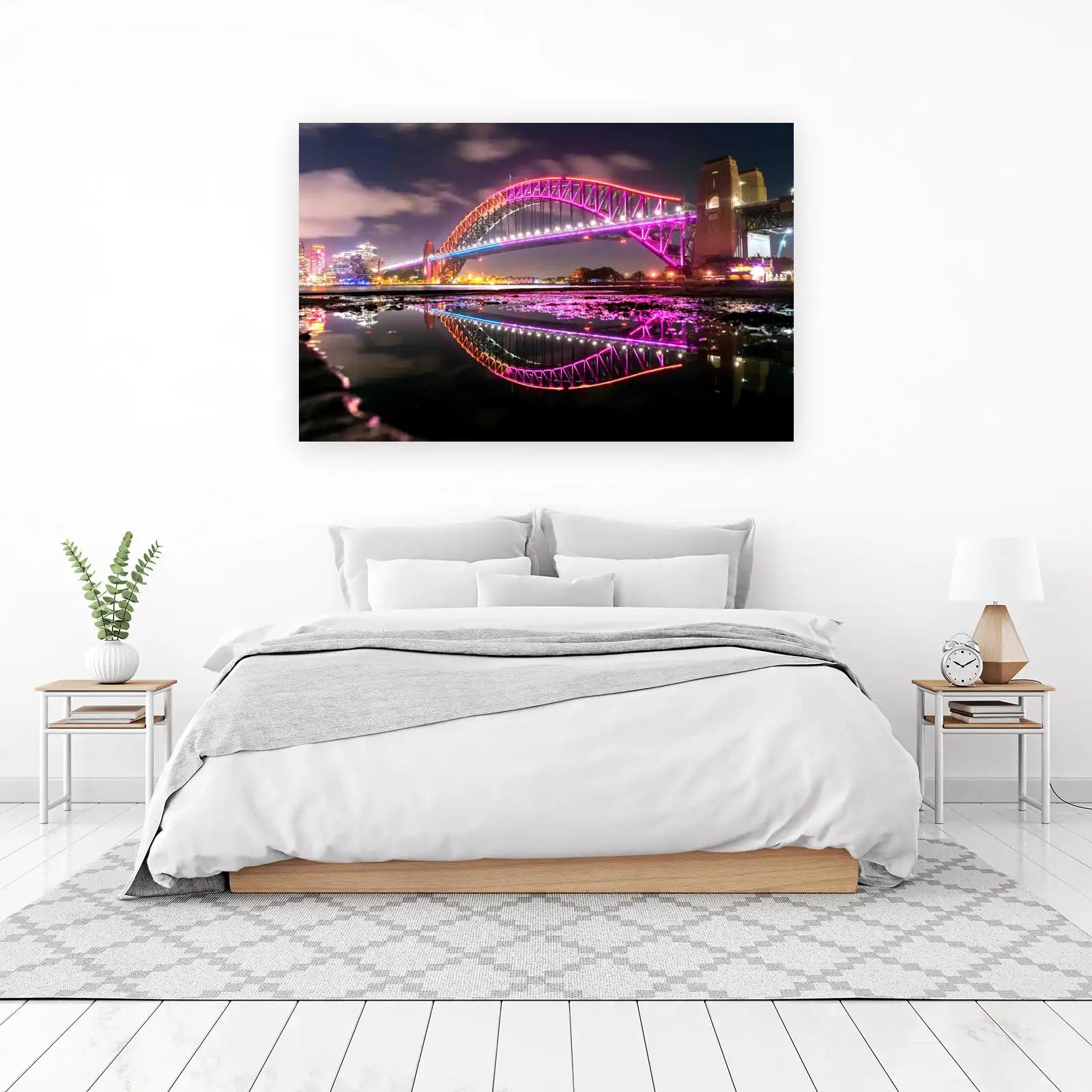 Sydney Harbour Bridge Light Show Wall Art