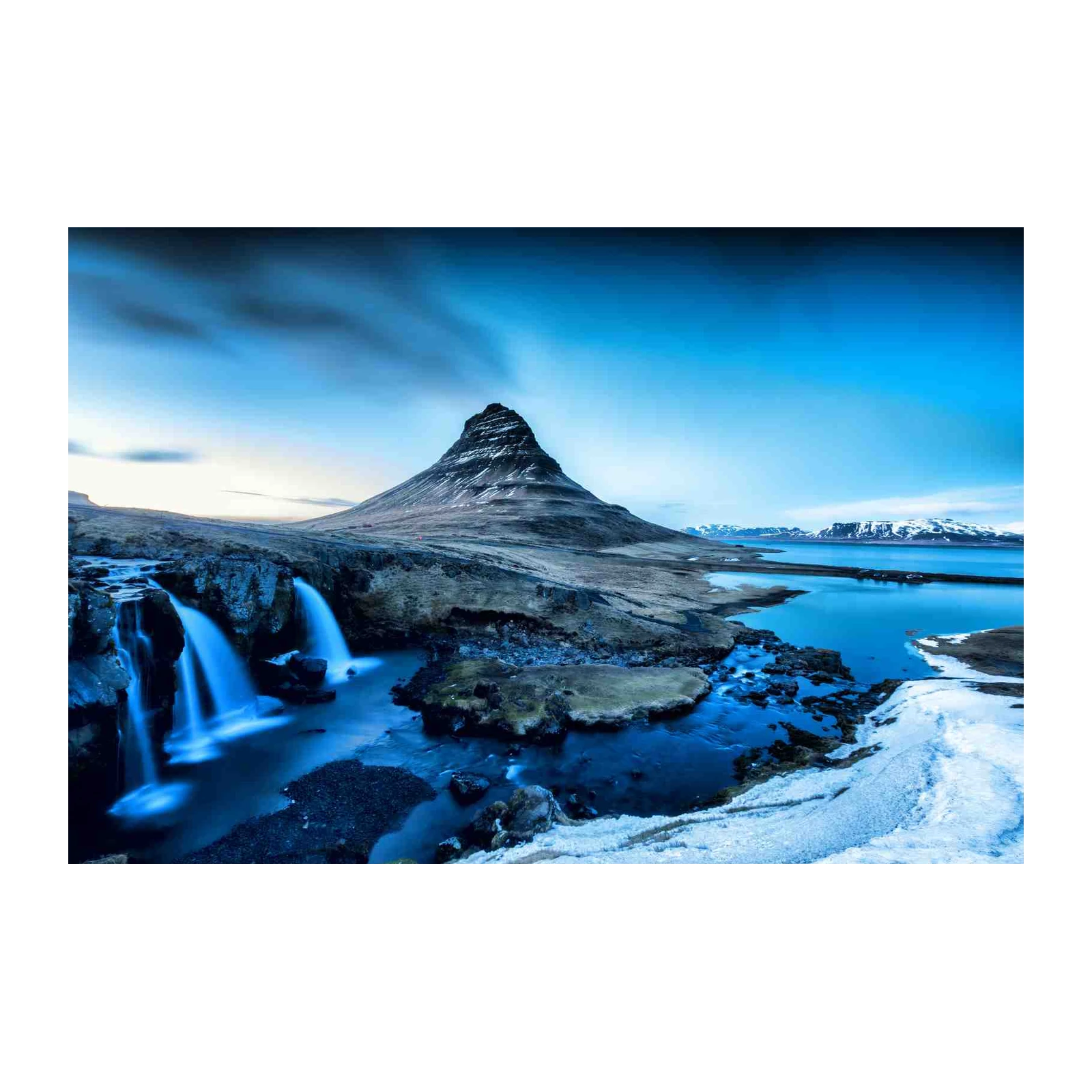 Icelandic Waterfall & Mountain Wall Art