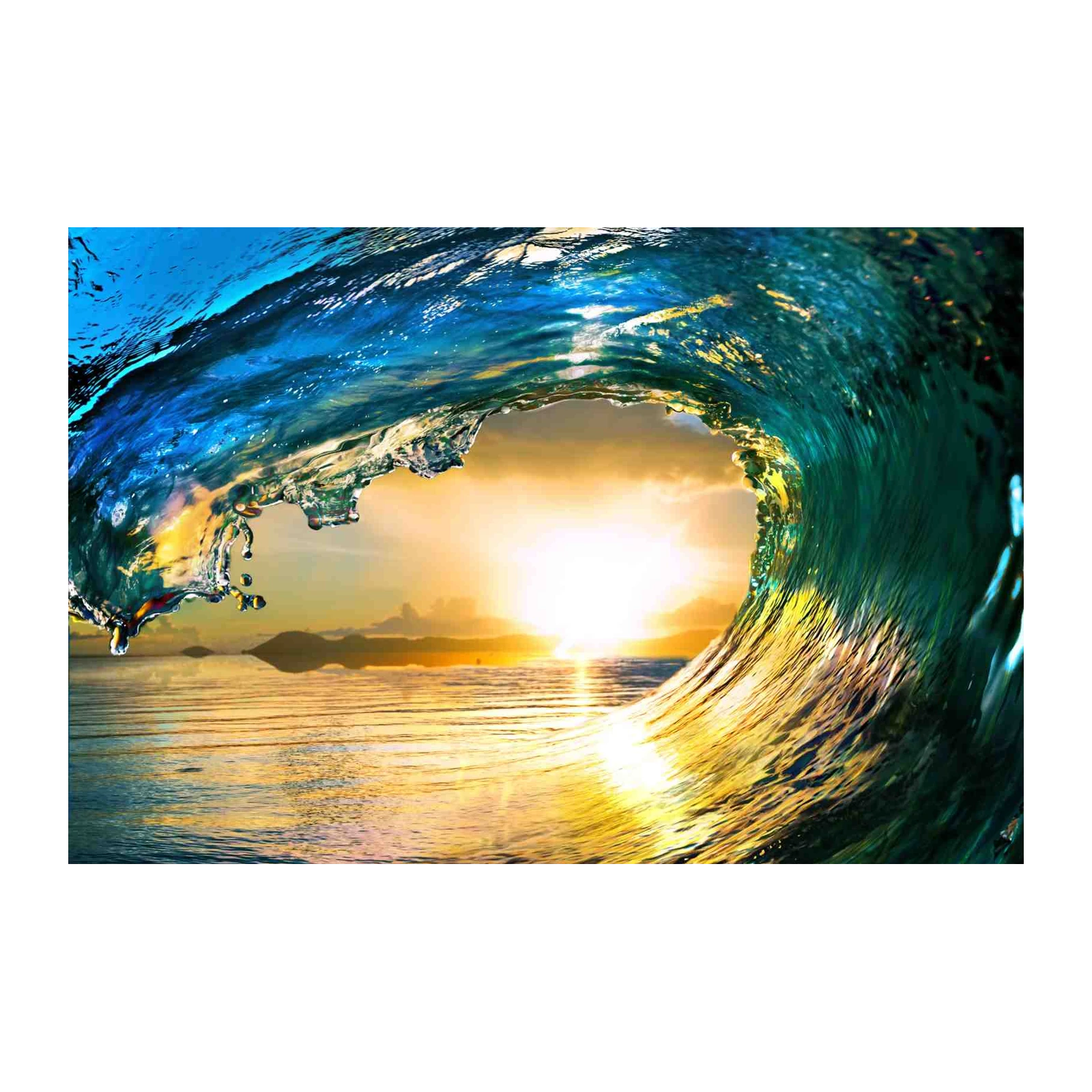 Majestic Ocean Sunset Wave Wall Art